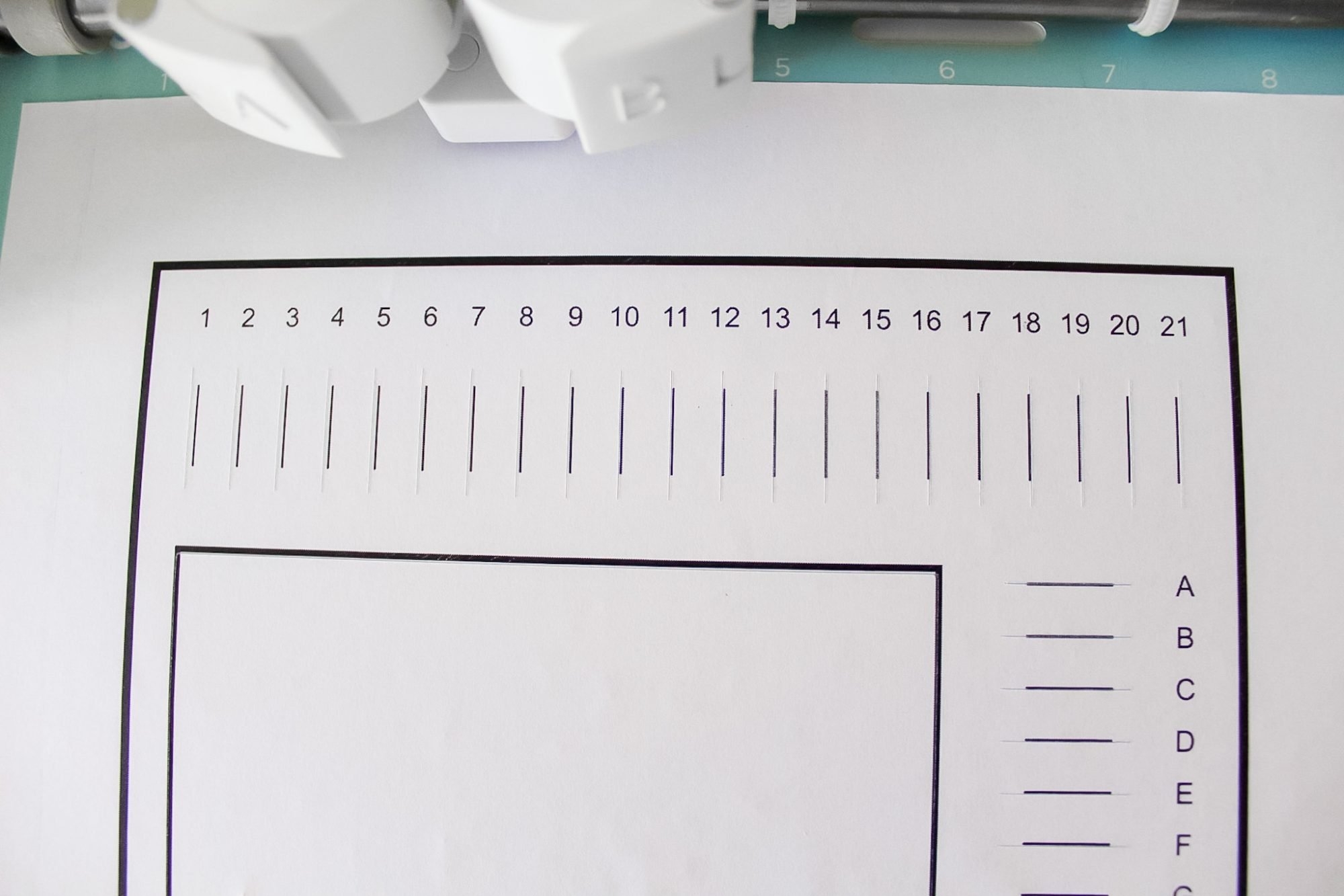 printable cricut calibration sheet