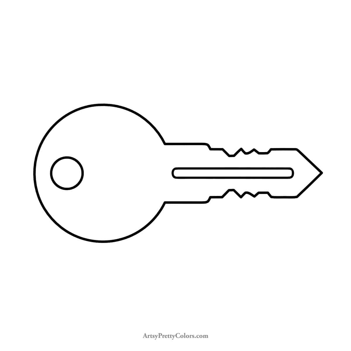 How To Draw A Key In Easy Steps Artsy Pretty Colors