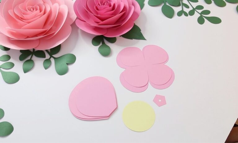 How To Make Big Paper Roses Step By Step FREE Template FancyBloom