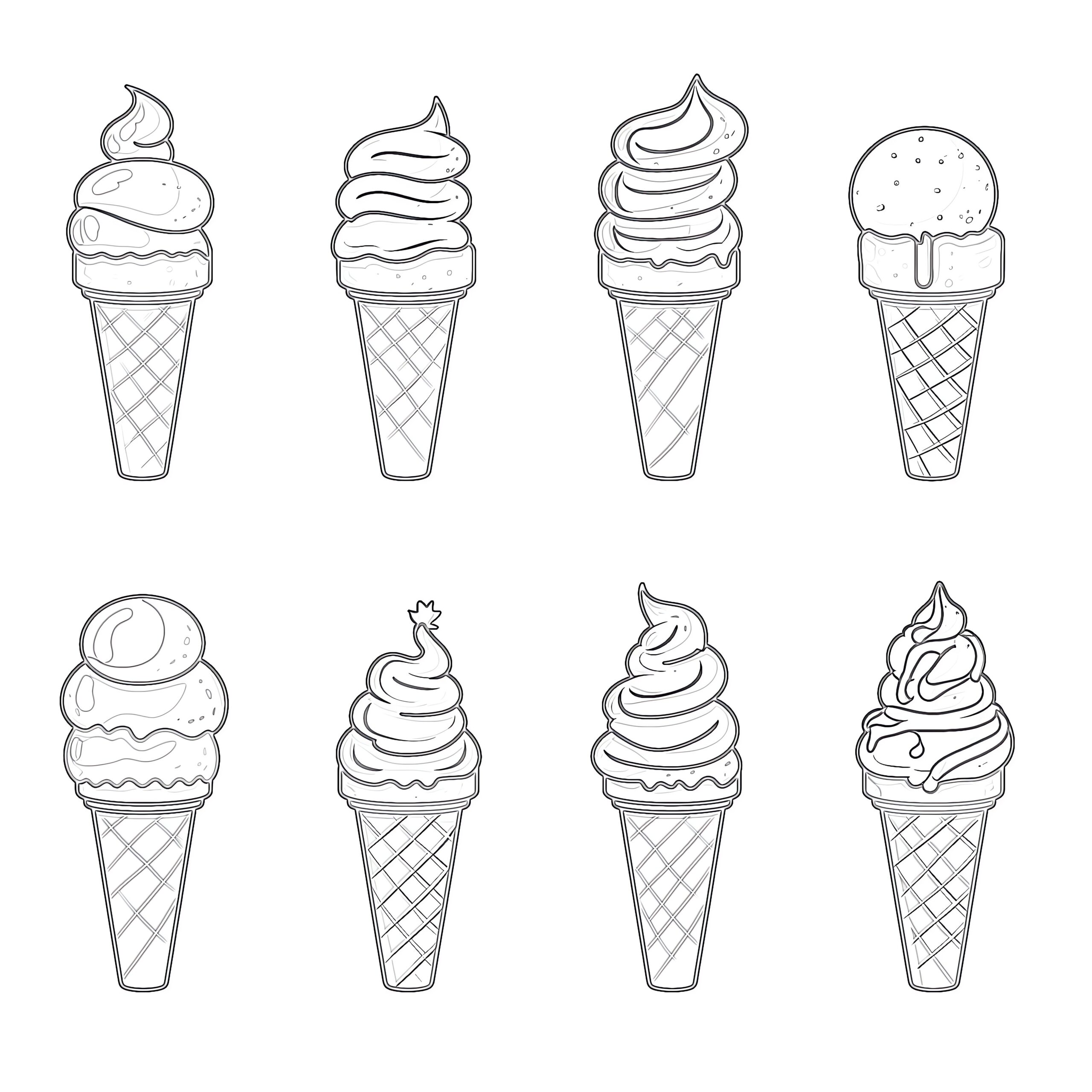 printable ice cream coloring sheets