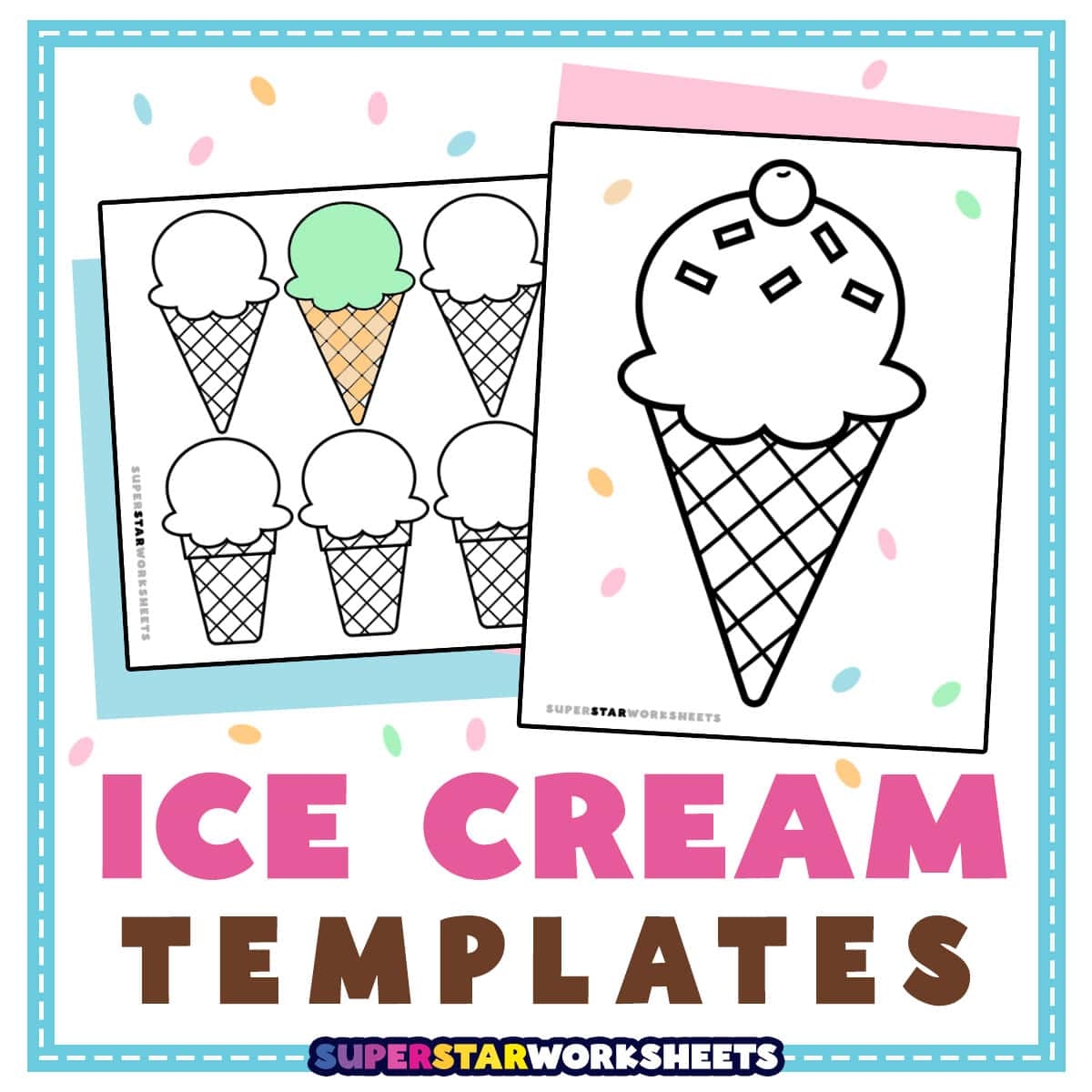 printable ice cream template
