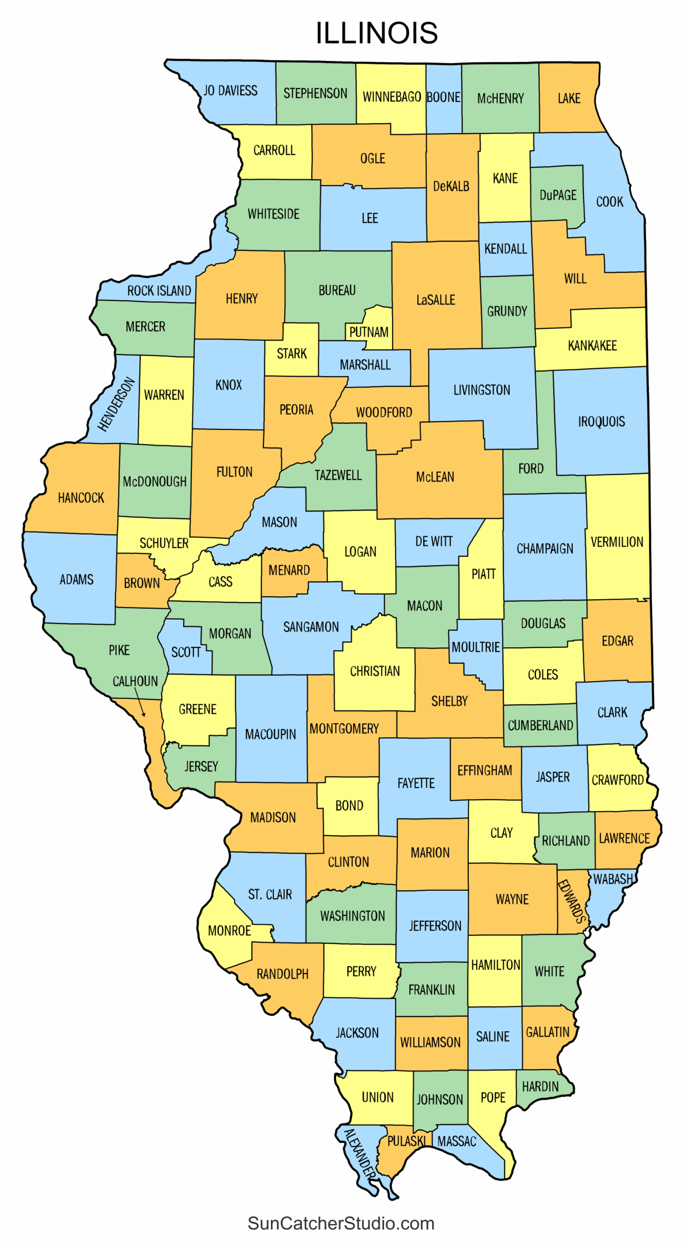printable map of illinois