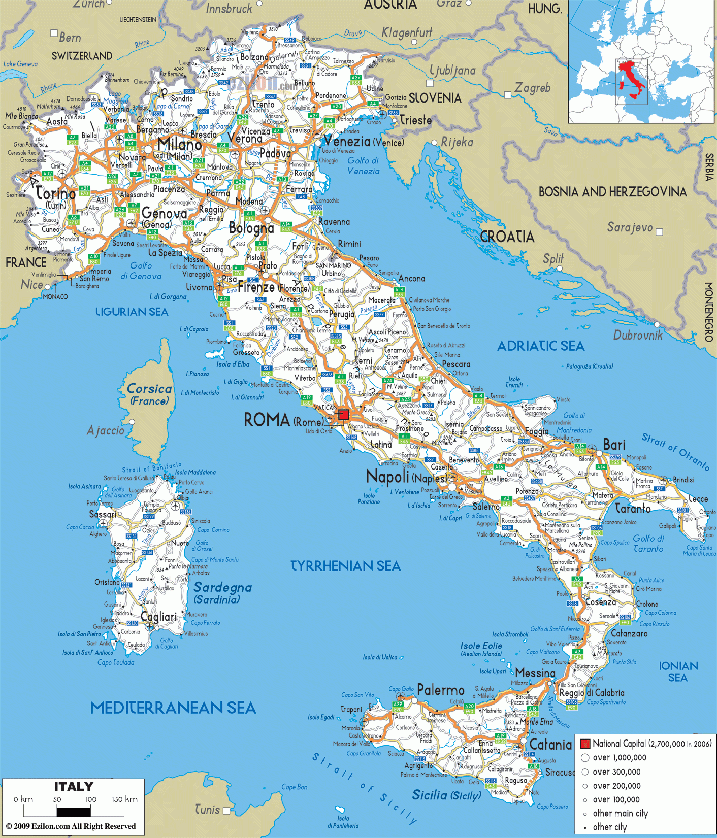 italy map printable