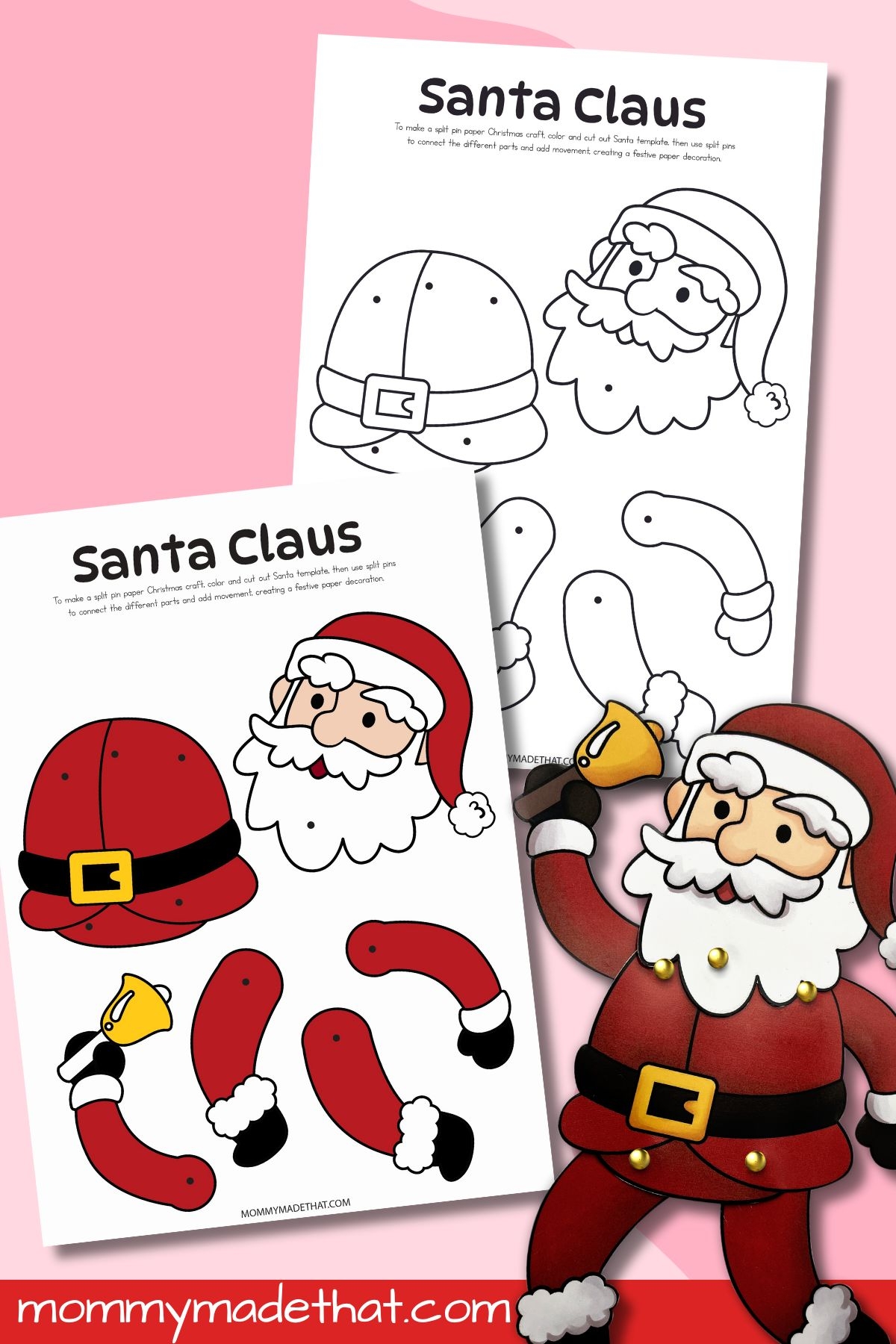 Jolly Santa Craft With Moveable Parts