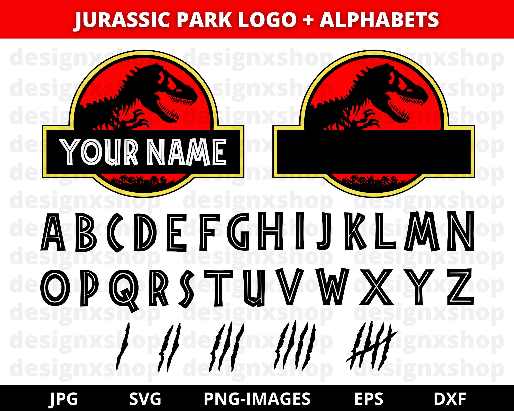 jurassic park sign printable