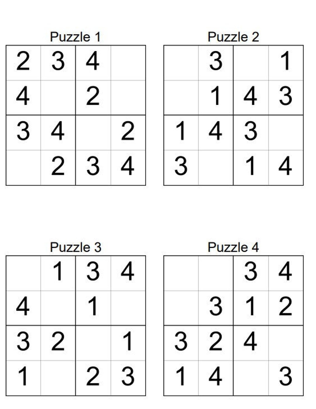 sudoku printable sheets