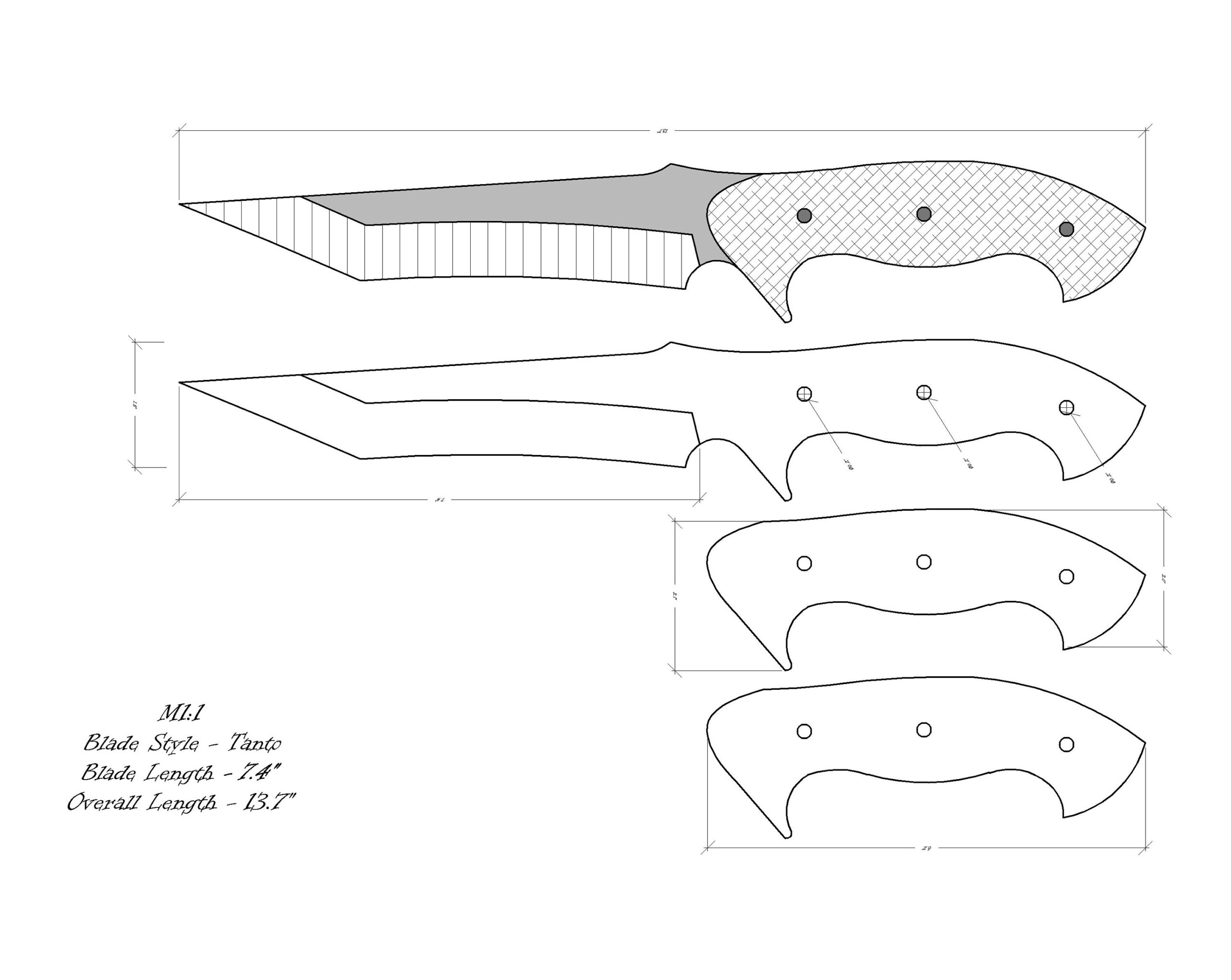 printable knife templates