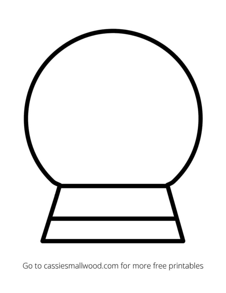 Large Blank Free Snow Globe Template Cassie Smallwood