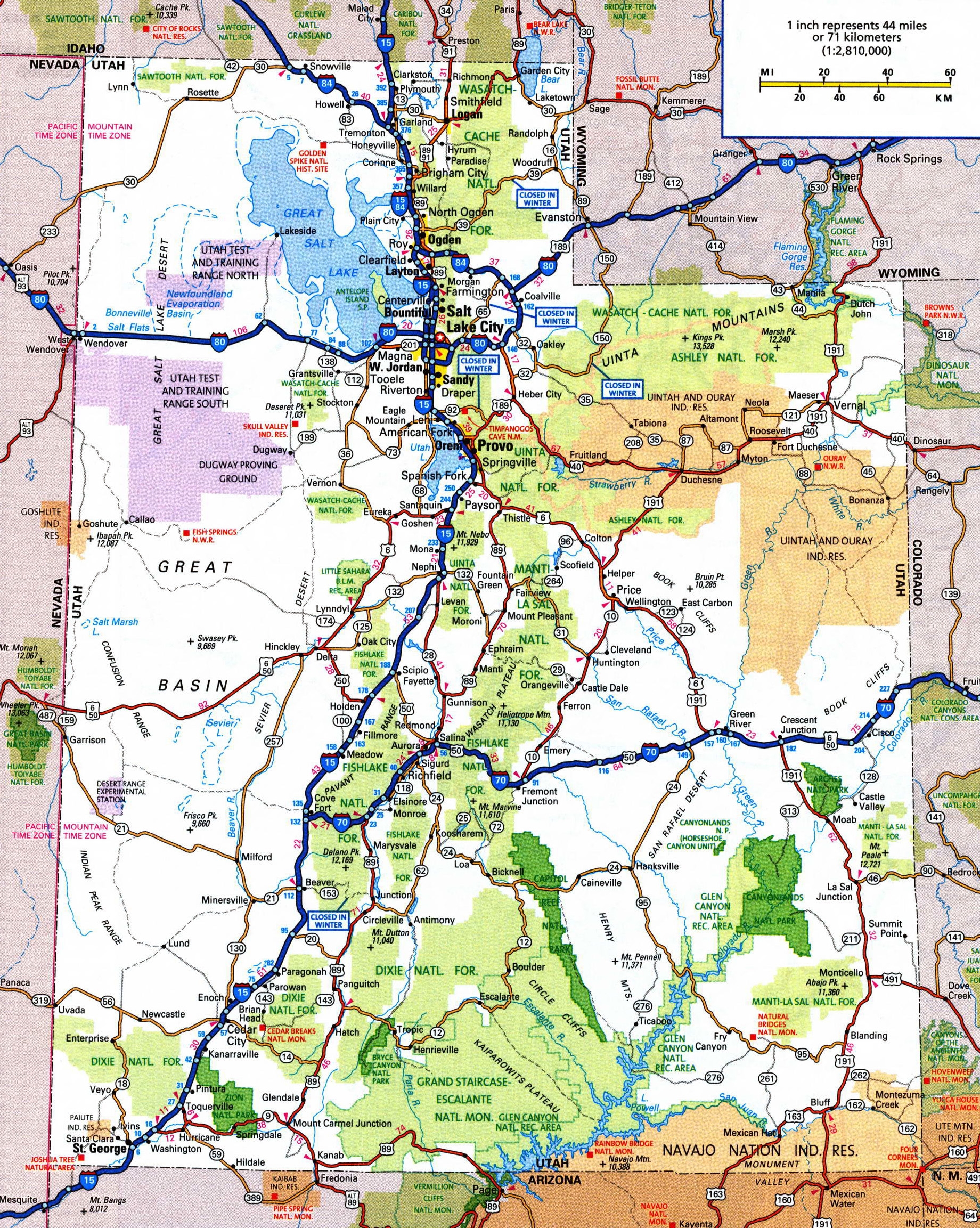 utah printable map