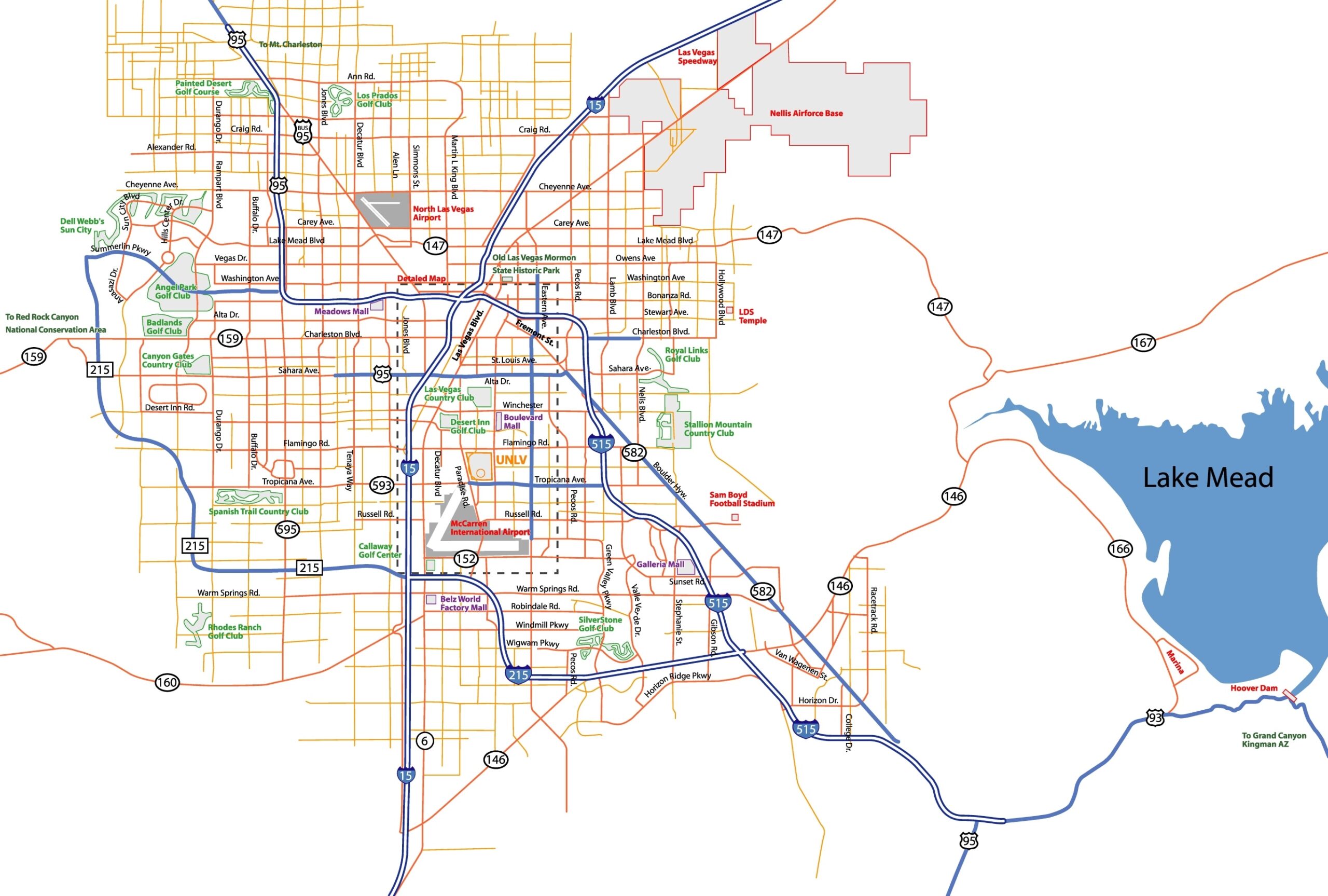 printable map of las vegas