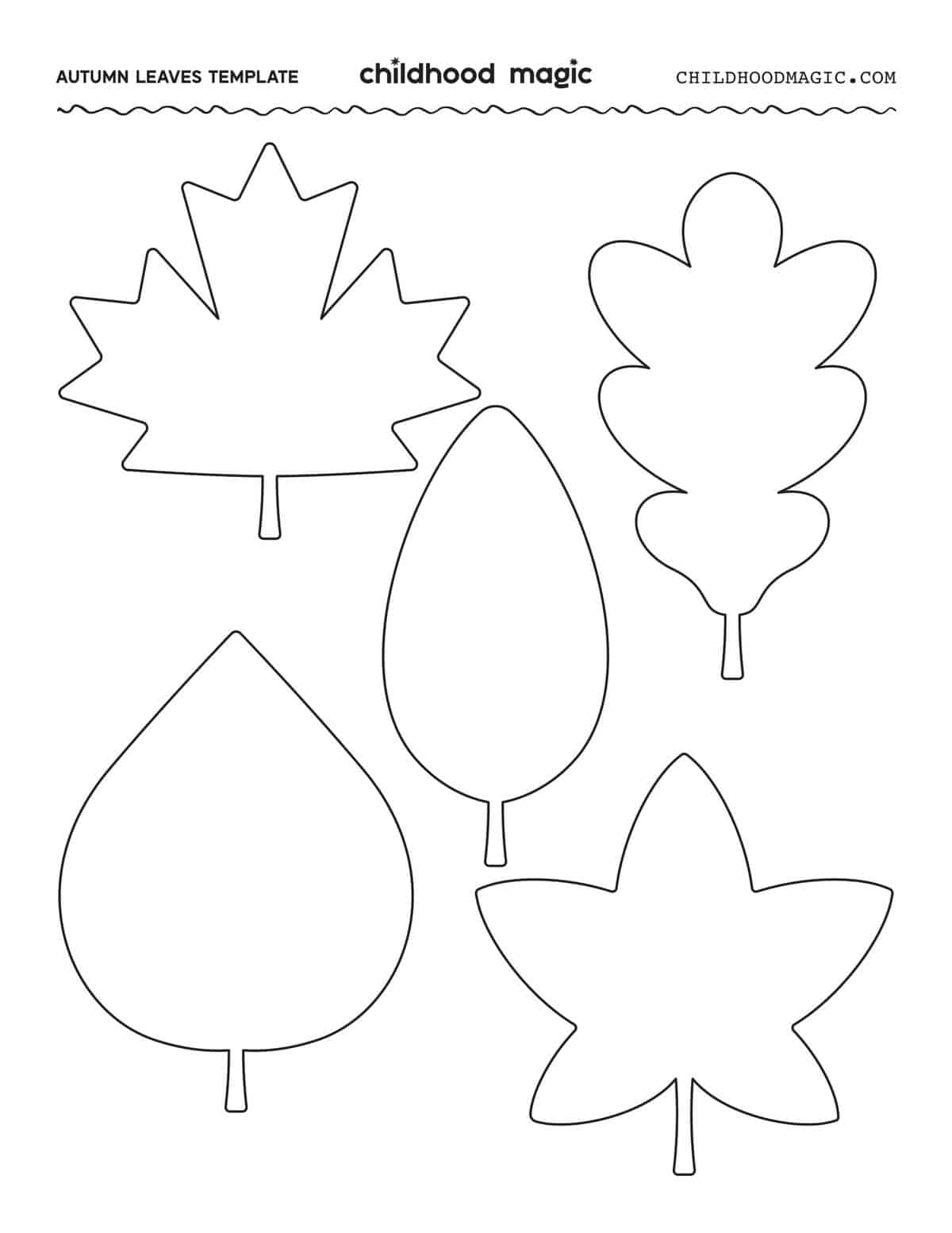fall leaves printable template