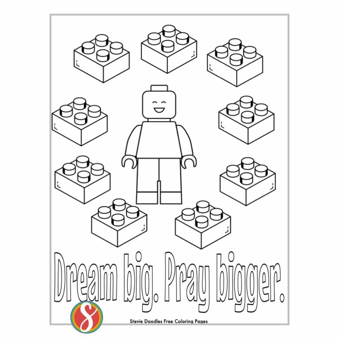 LEGO VBS Coloring Pages Stevie Doodles
