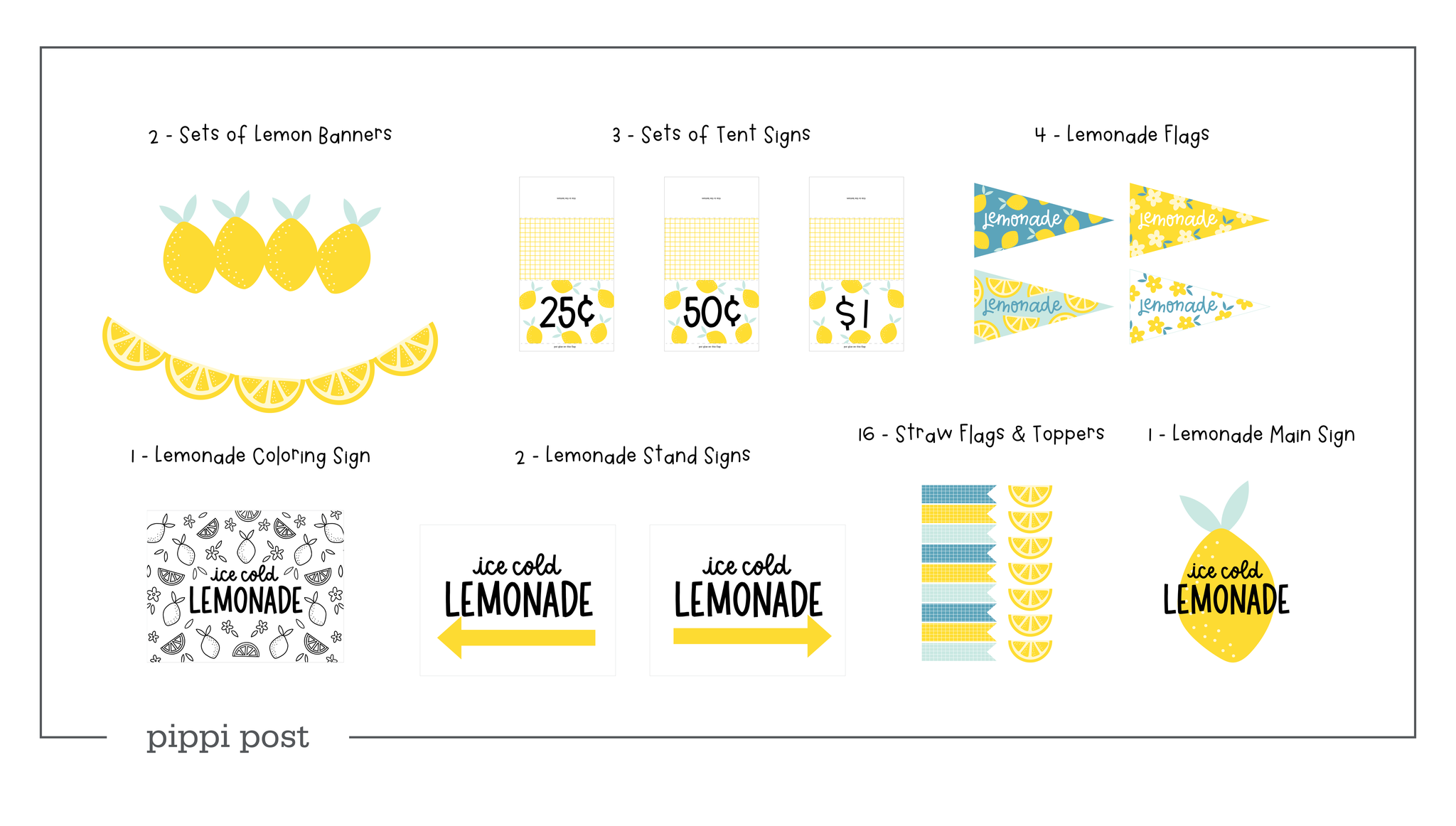 Lemonade Stand Printable Bundle Pippi Post