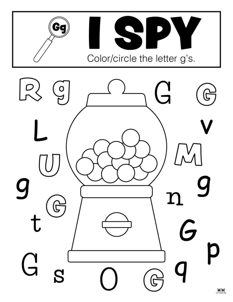 free printable letter g worksheets