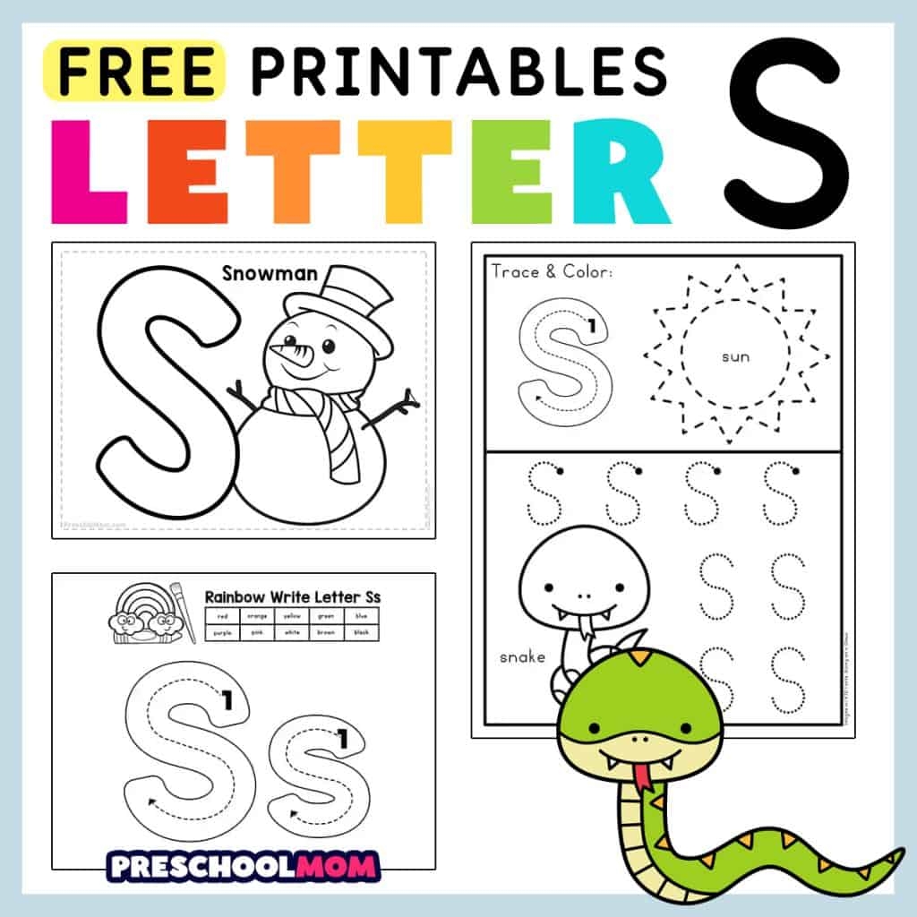 free printable preschool letter worksheets