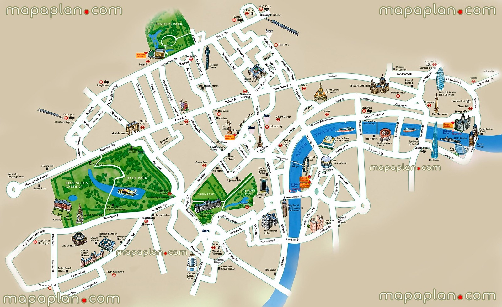 printable map of london