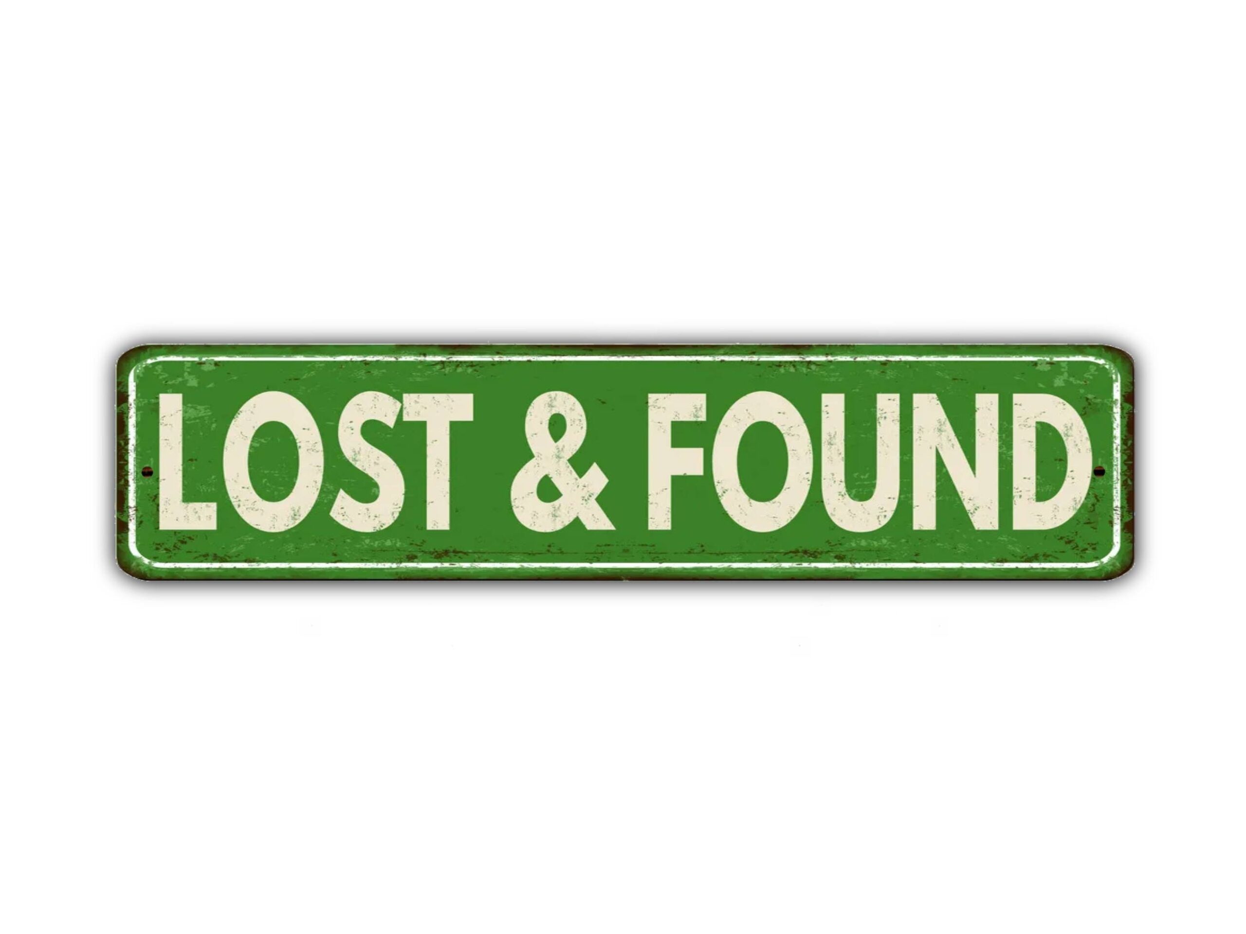 Lost And Found Street Sign Vintage Retro Rustic Patio Home D cor Gift Metal Print Present Etsy Denmark