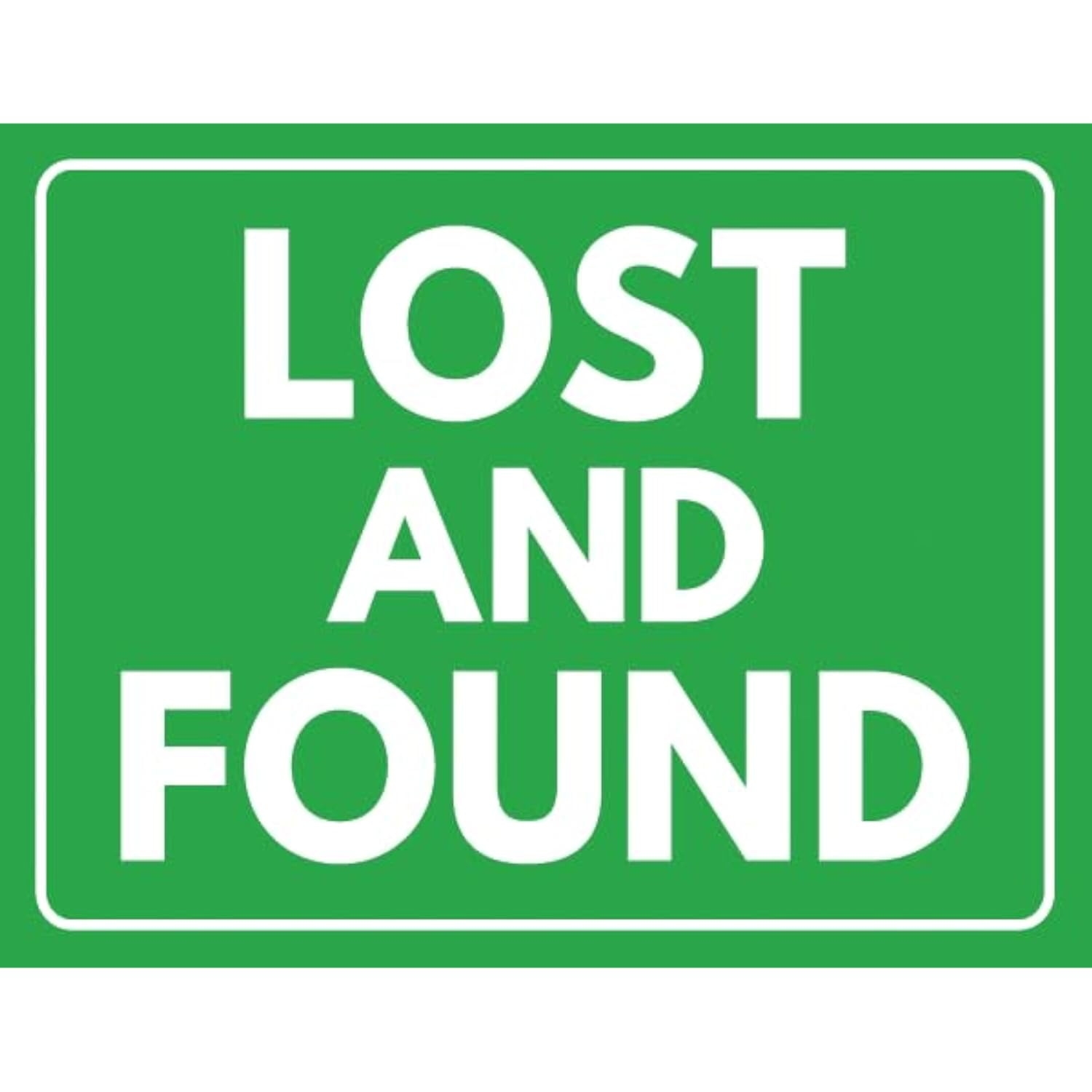 lost and found sign printable