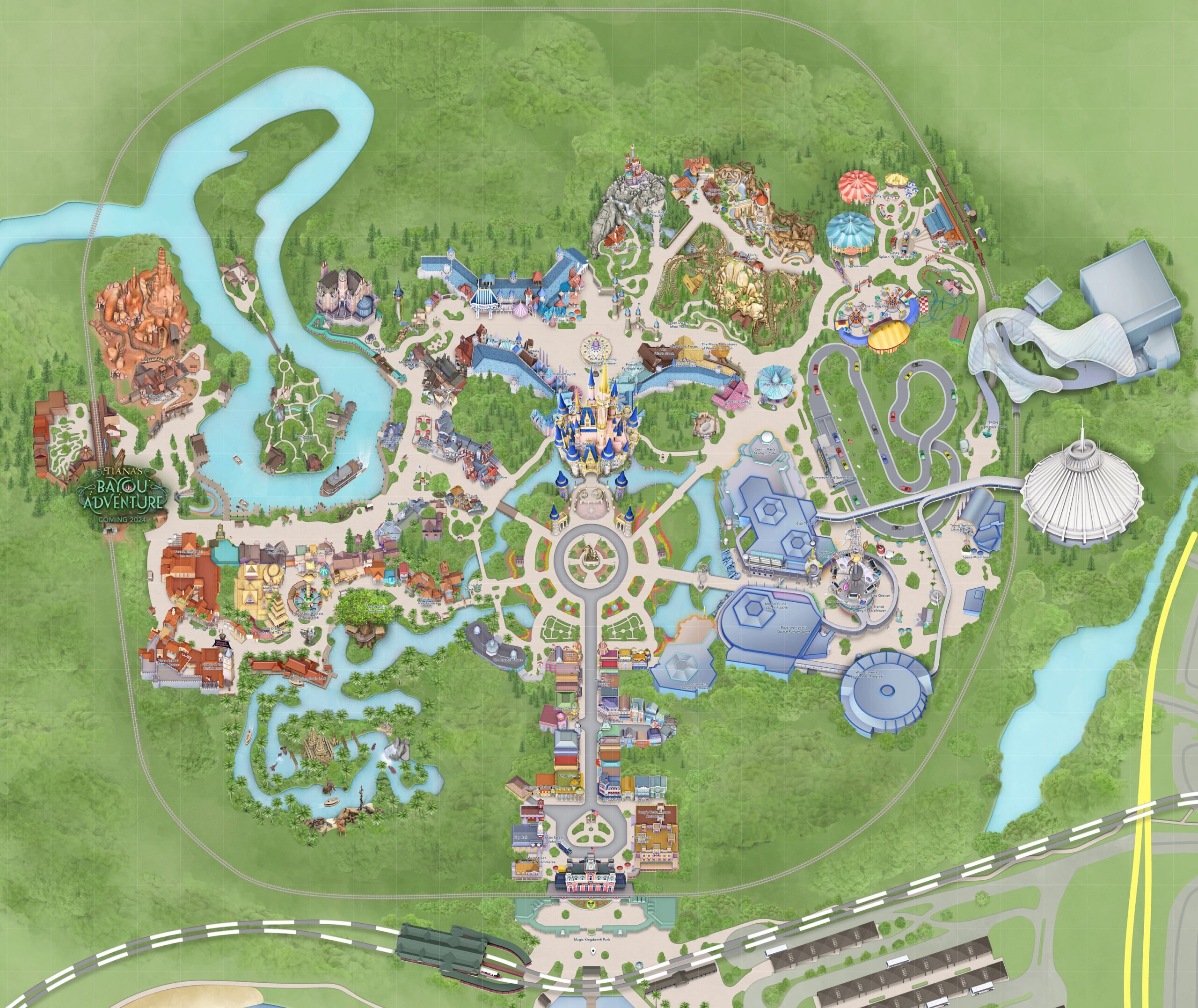 magic kingdom printable map