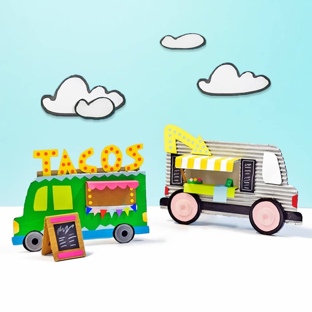 printable 3d food truck template