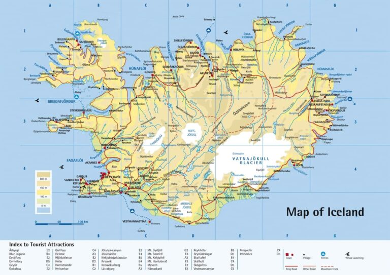 Map Of Iceland 15 Tourist Maps Of Iceland Europe