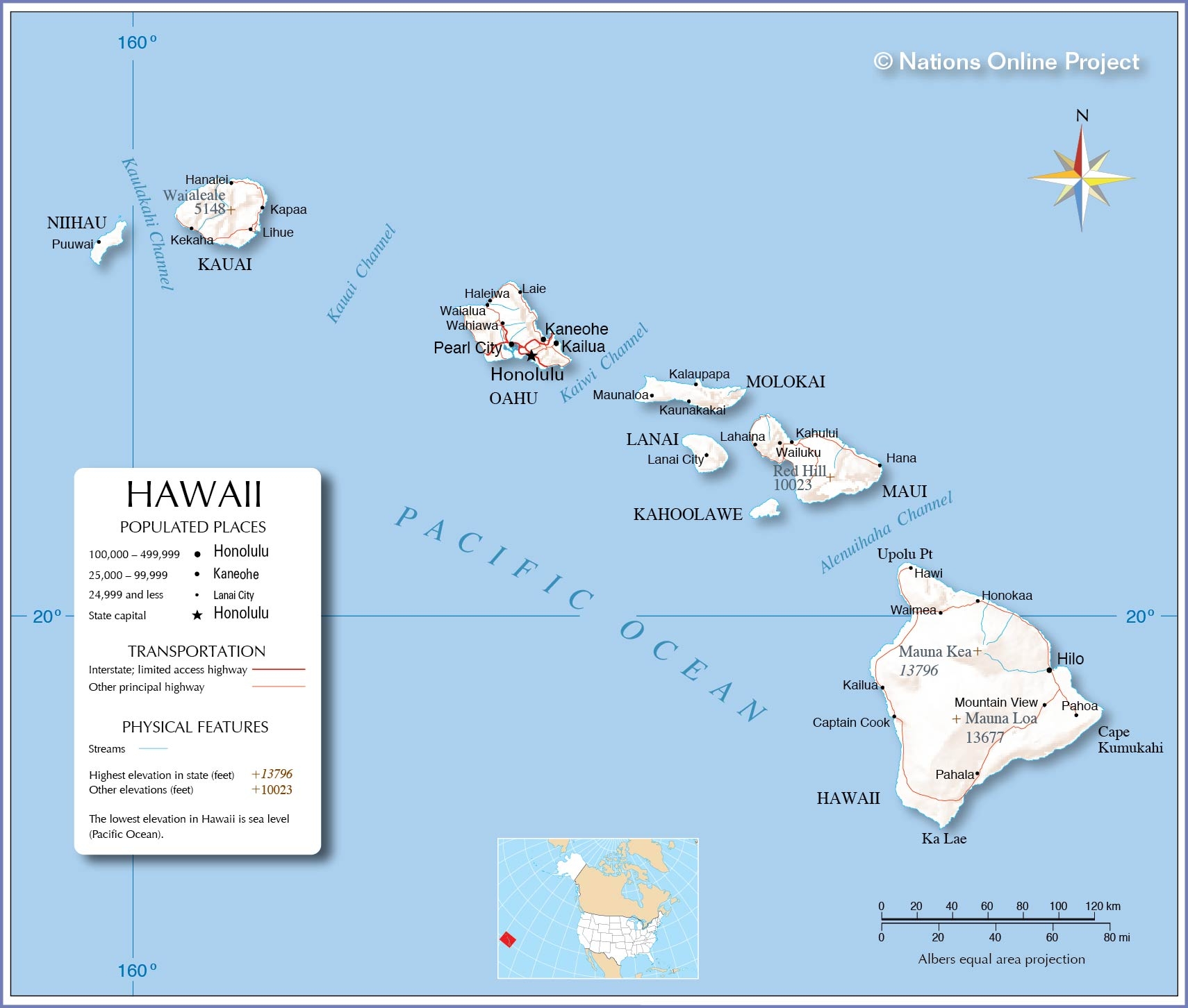 map of hawaiian islands printable