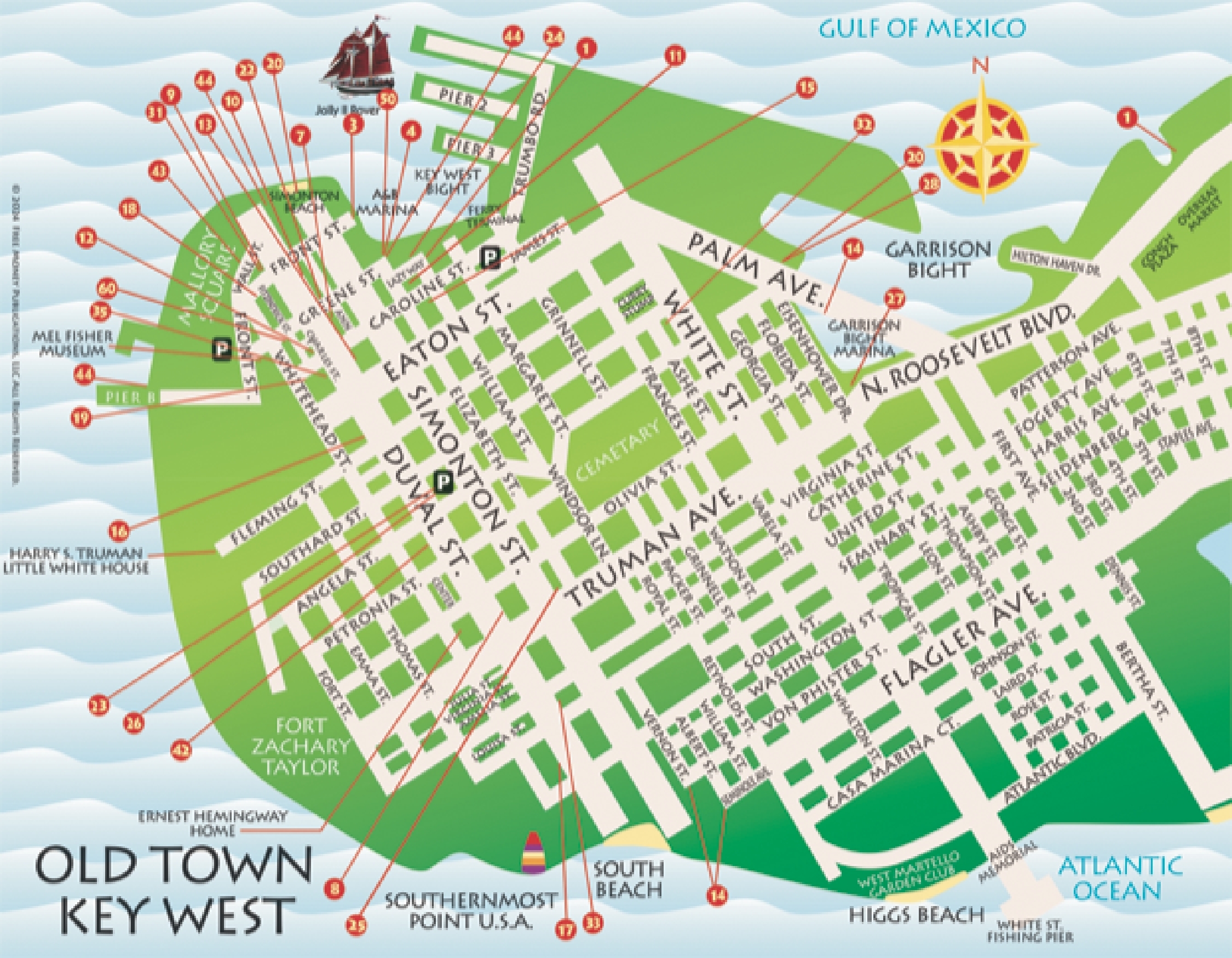 key west printable map