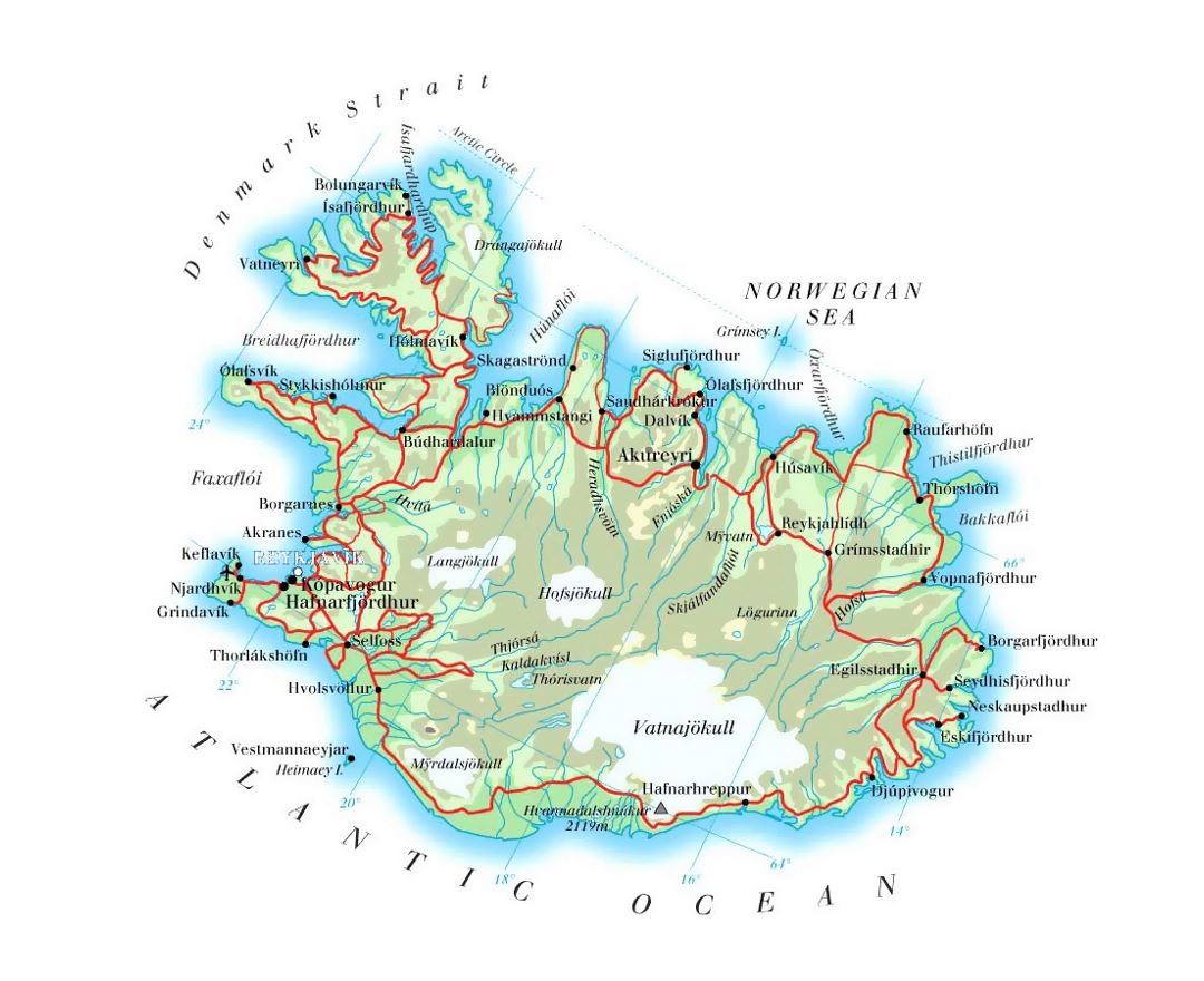 printable map of iceland