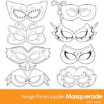 Masquerade Masks Masquerade Mask Printable Masquerade Mask Masquerade Costume Etsy