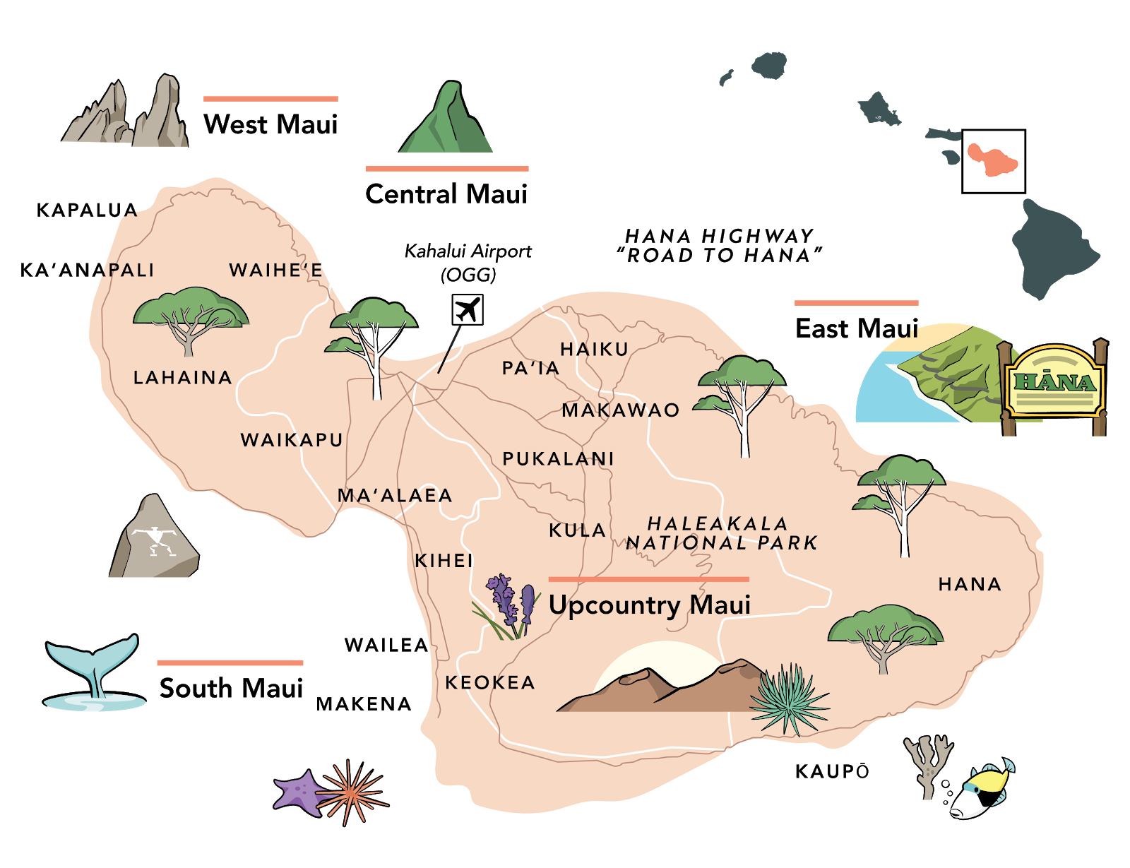 printable map of maui hawaii