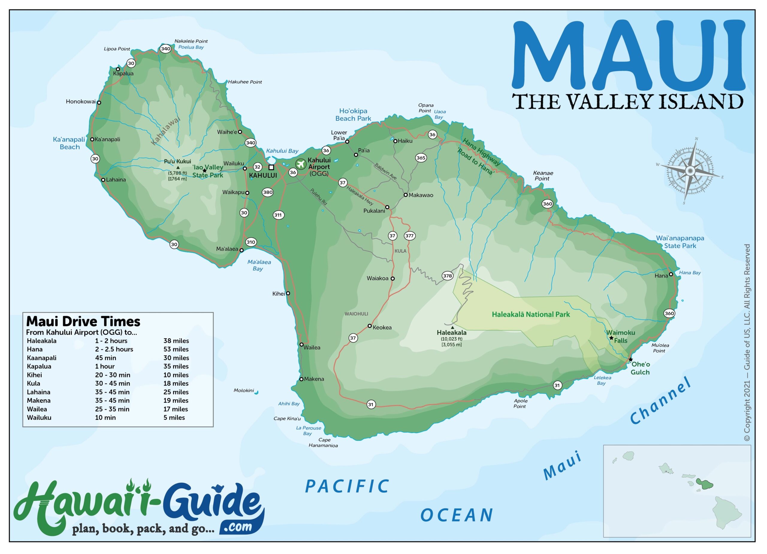 printable map maui
