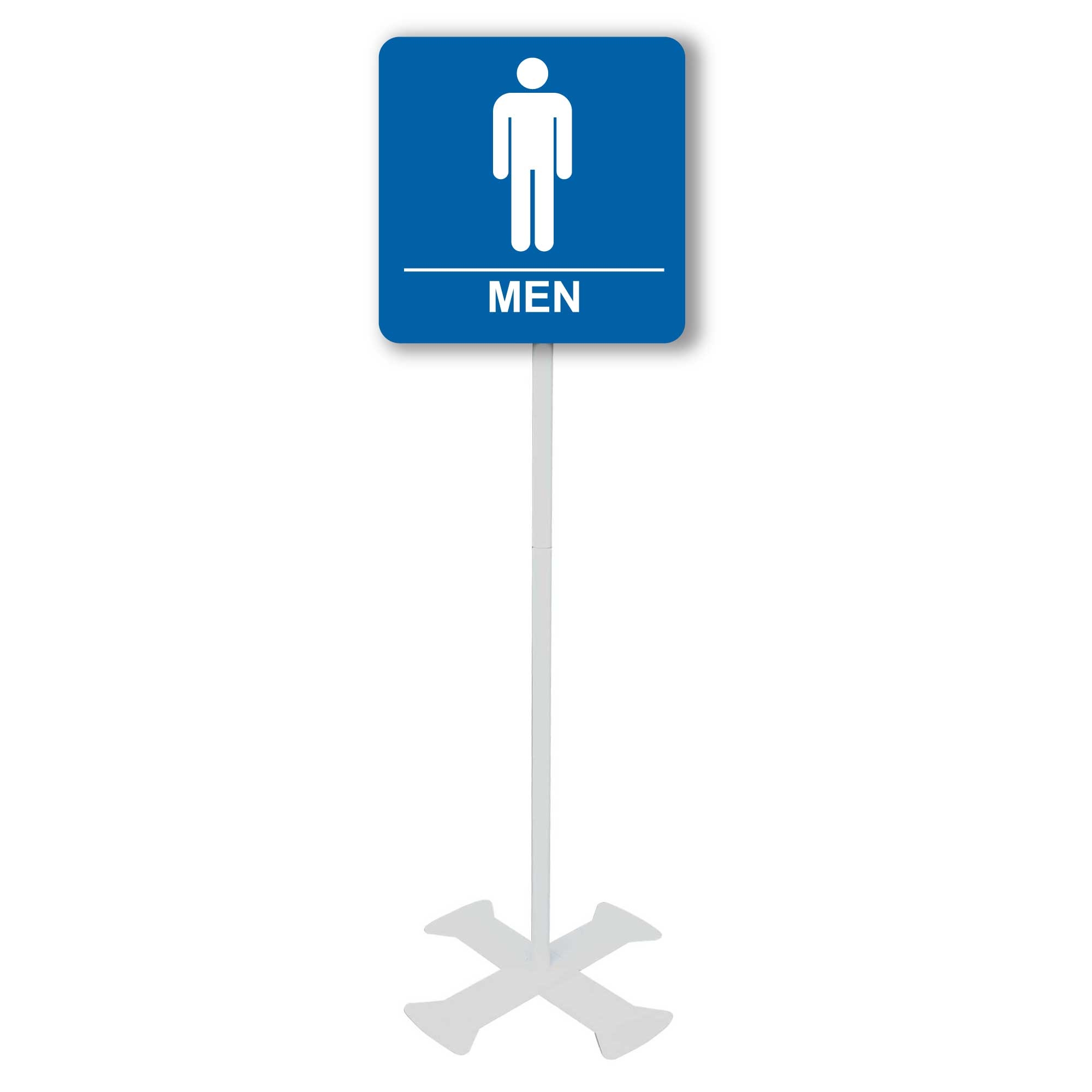 Men s Restroom Sign 4 ft Steel Sign Stand Plum Grove