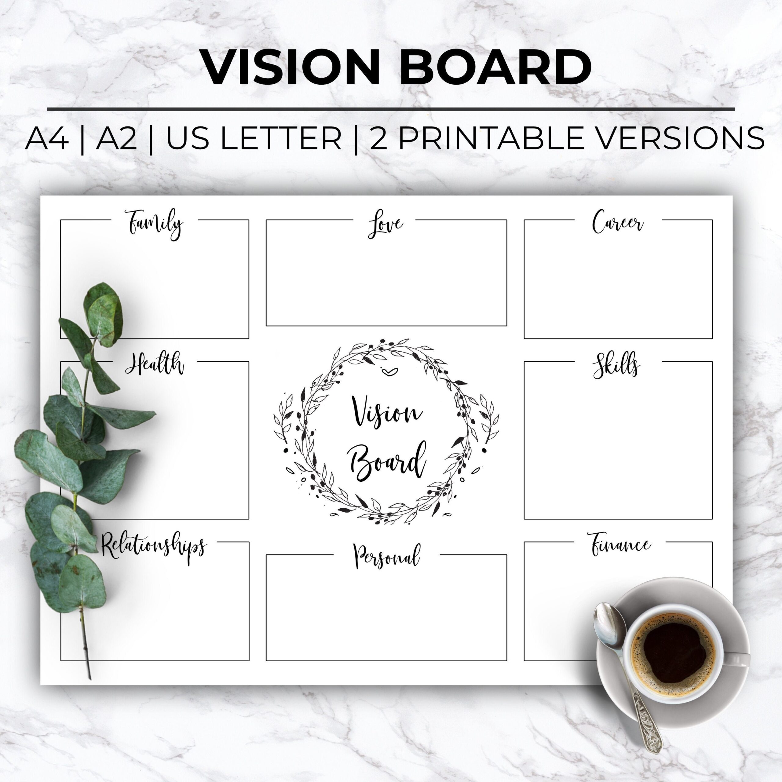 printable vision board template