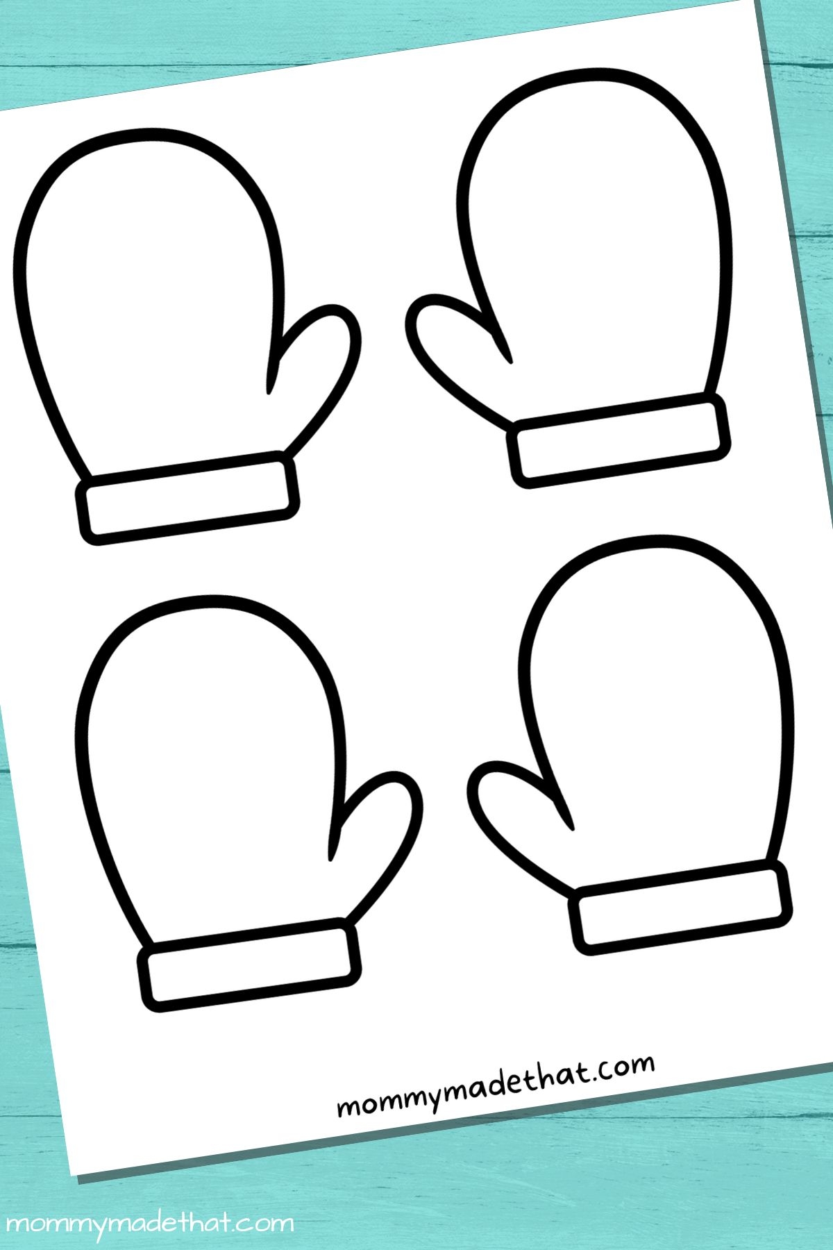 mitten template free printable