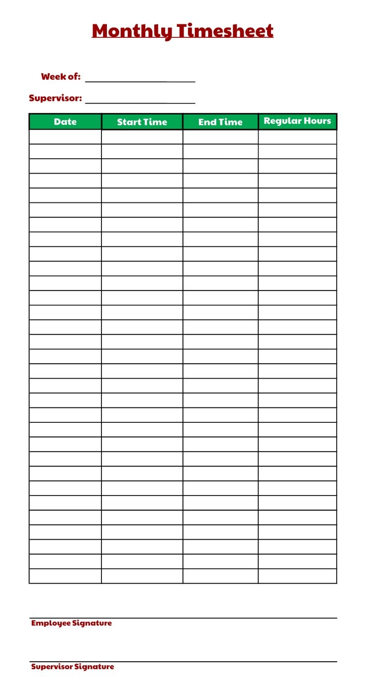 printable time sheets free