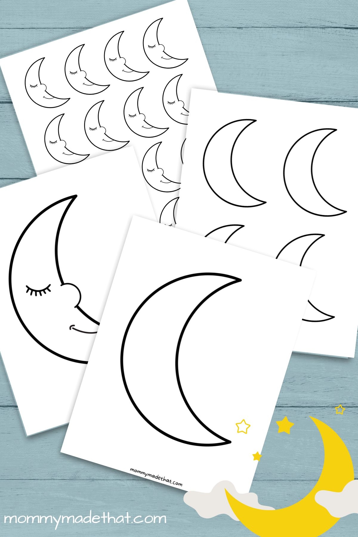 Moon Templates Lots Of Free Printables 
