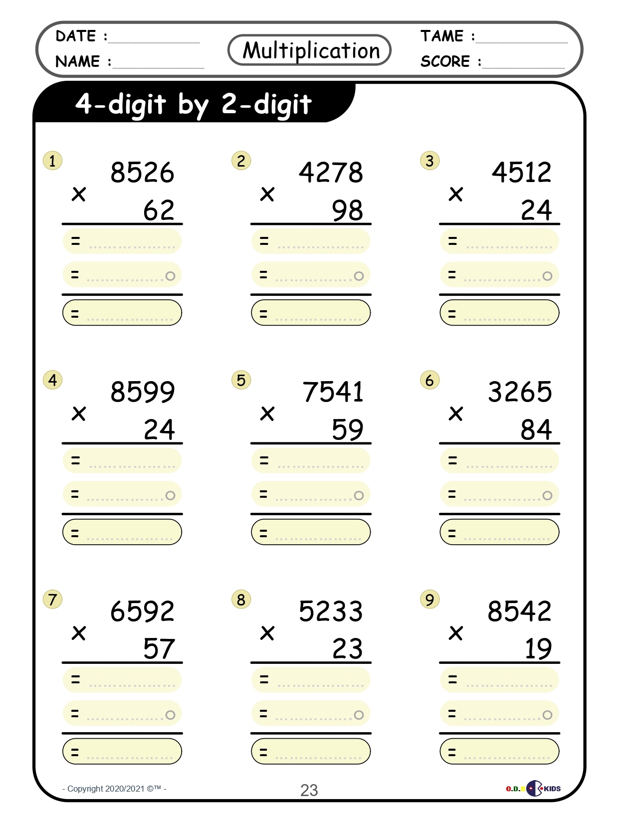 printable multiplication practice sheets