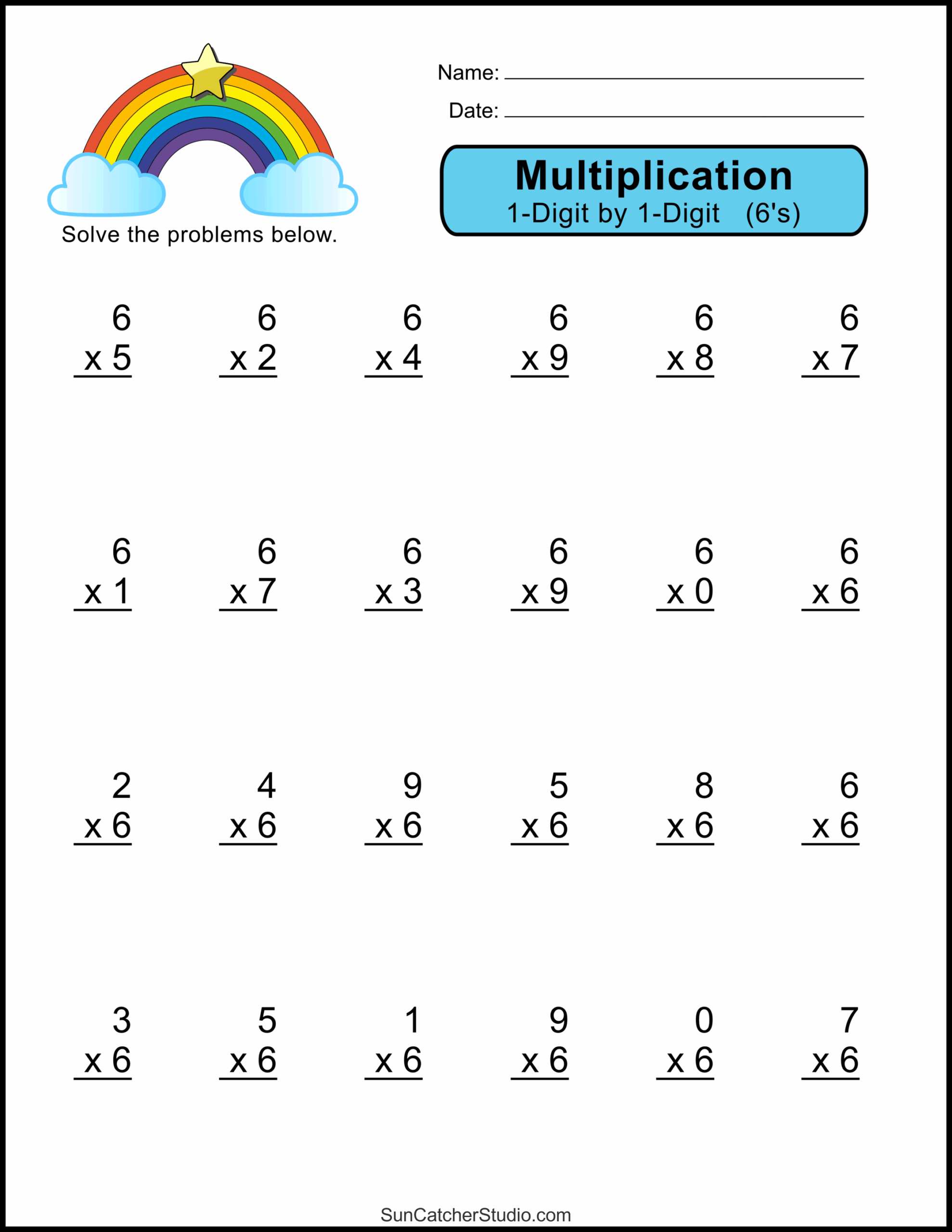 multiplication worksheets printable