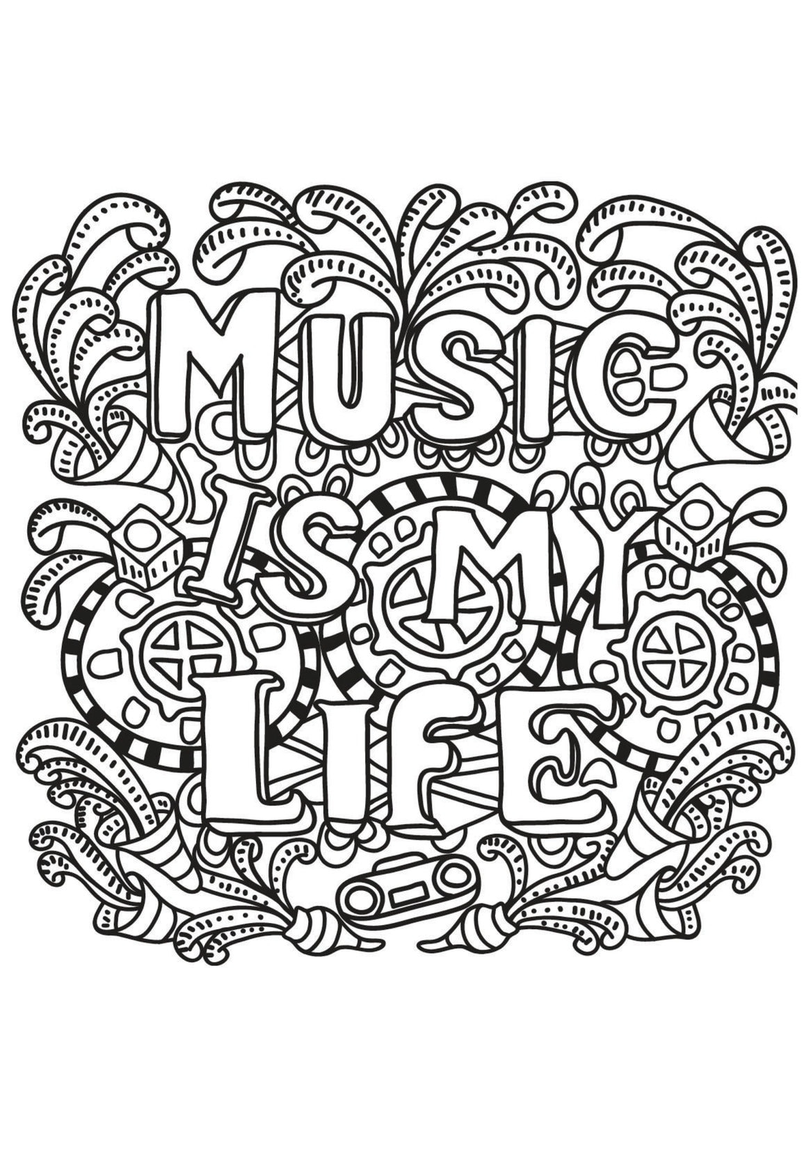 music coloring sheets printable