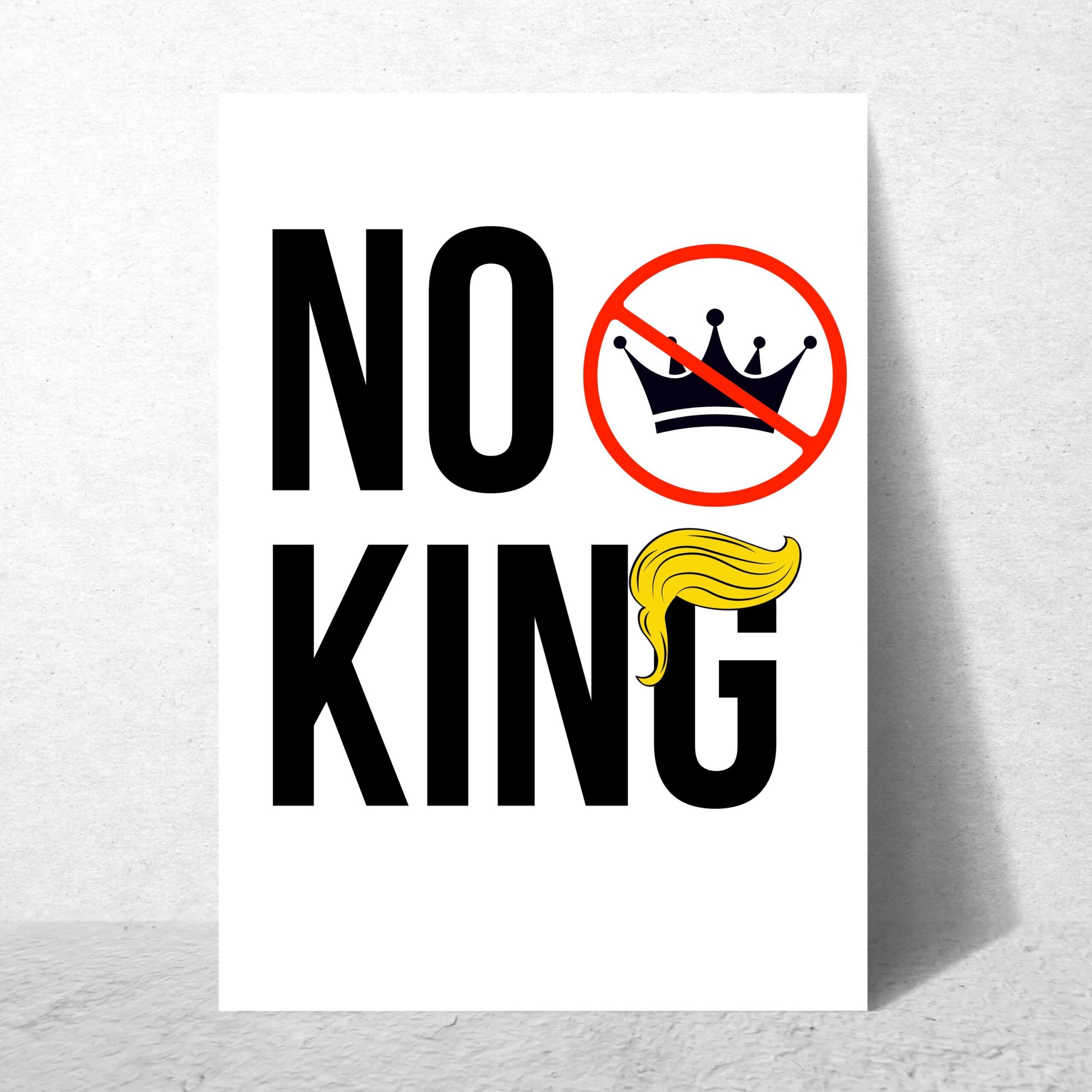 No King Anti trump Poster Political Protest Art digital Download Etsy