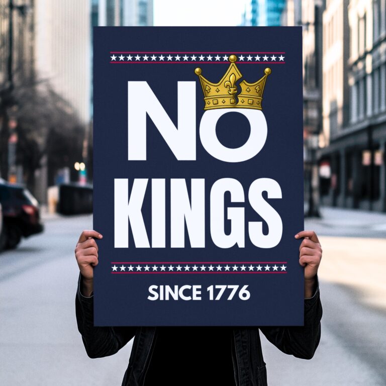 No Kings Protest Sign Anti Trump Rally Poster digital Download Etsy