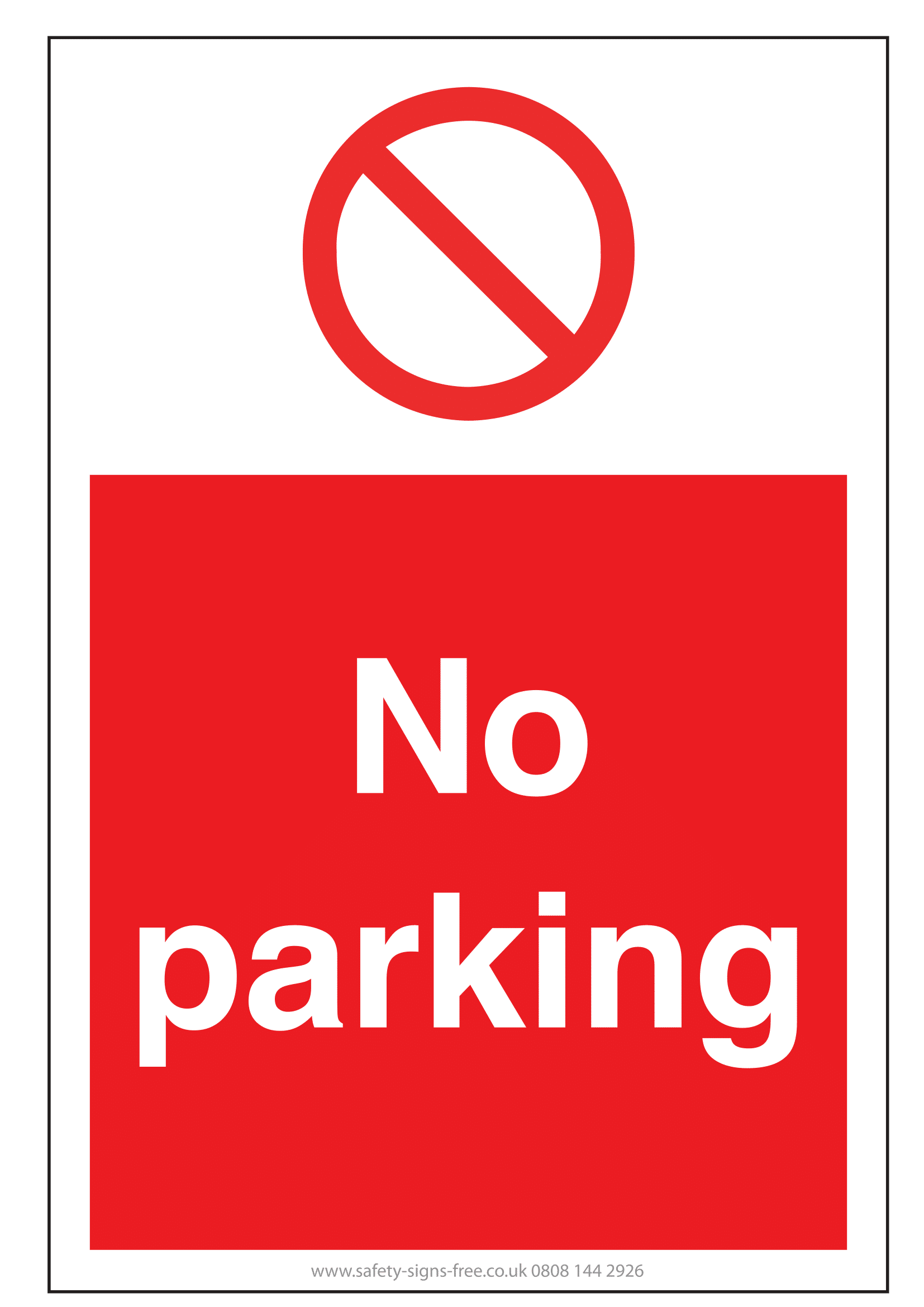 printable no parking sign