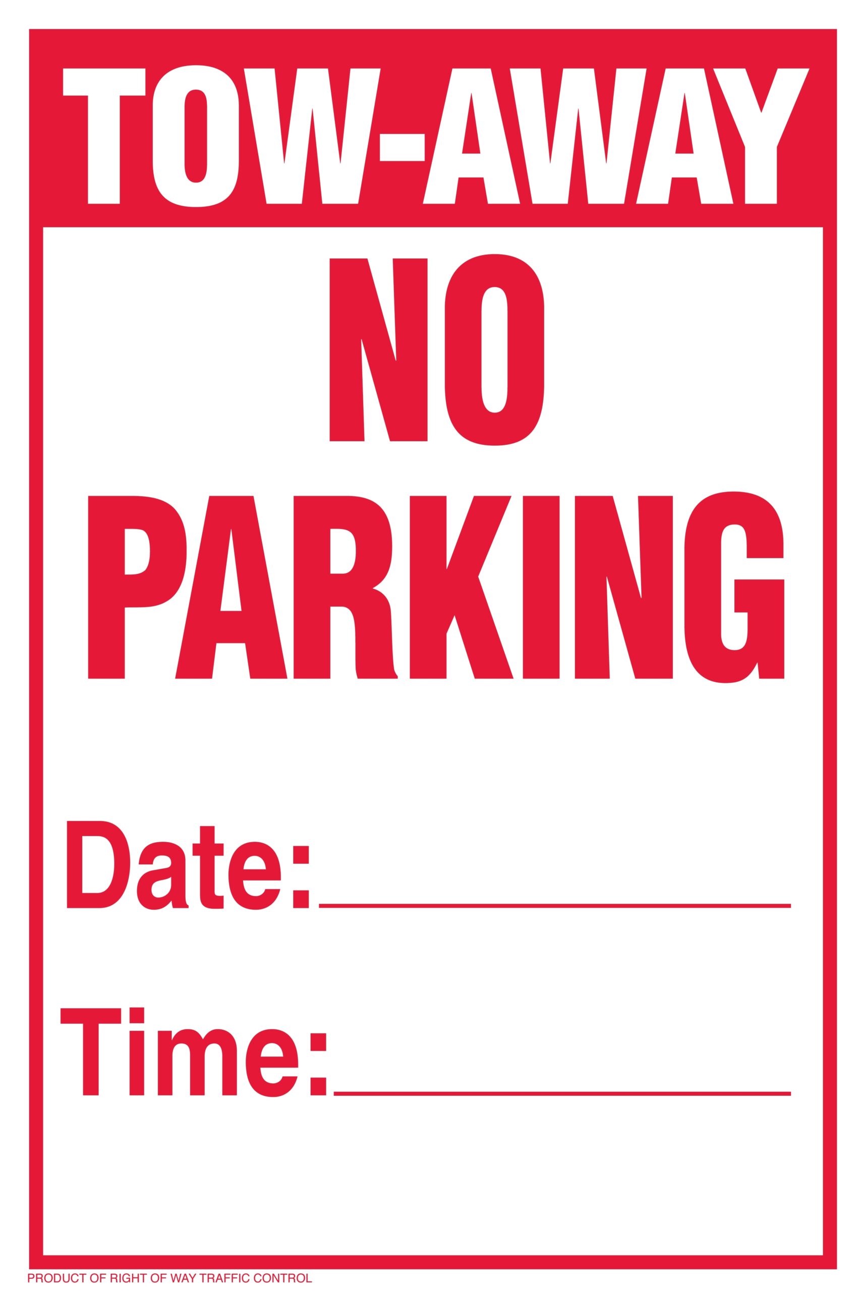 no parking signs printable