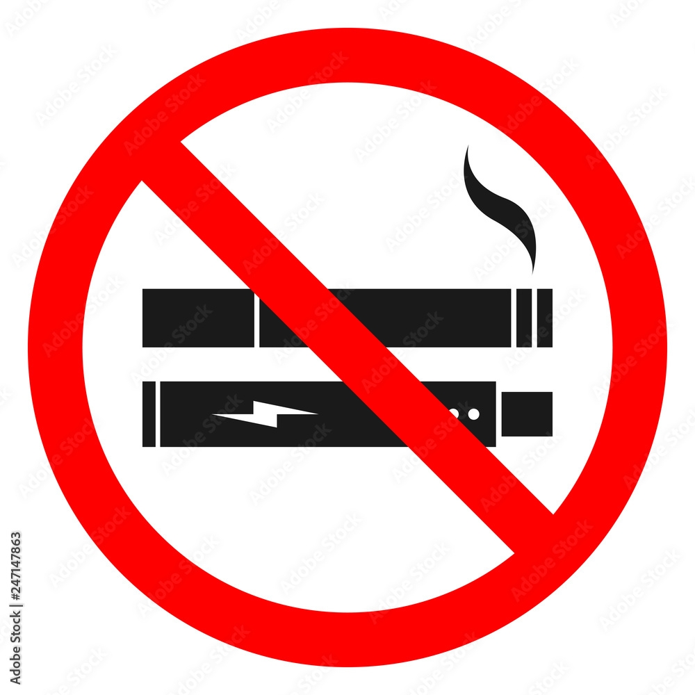 NO SMOKING NO VAPING Combined Sign Printable Sticker Vector Stock Vector Adobe Stock