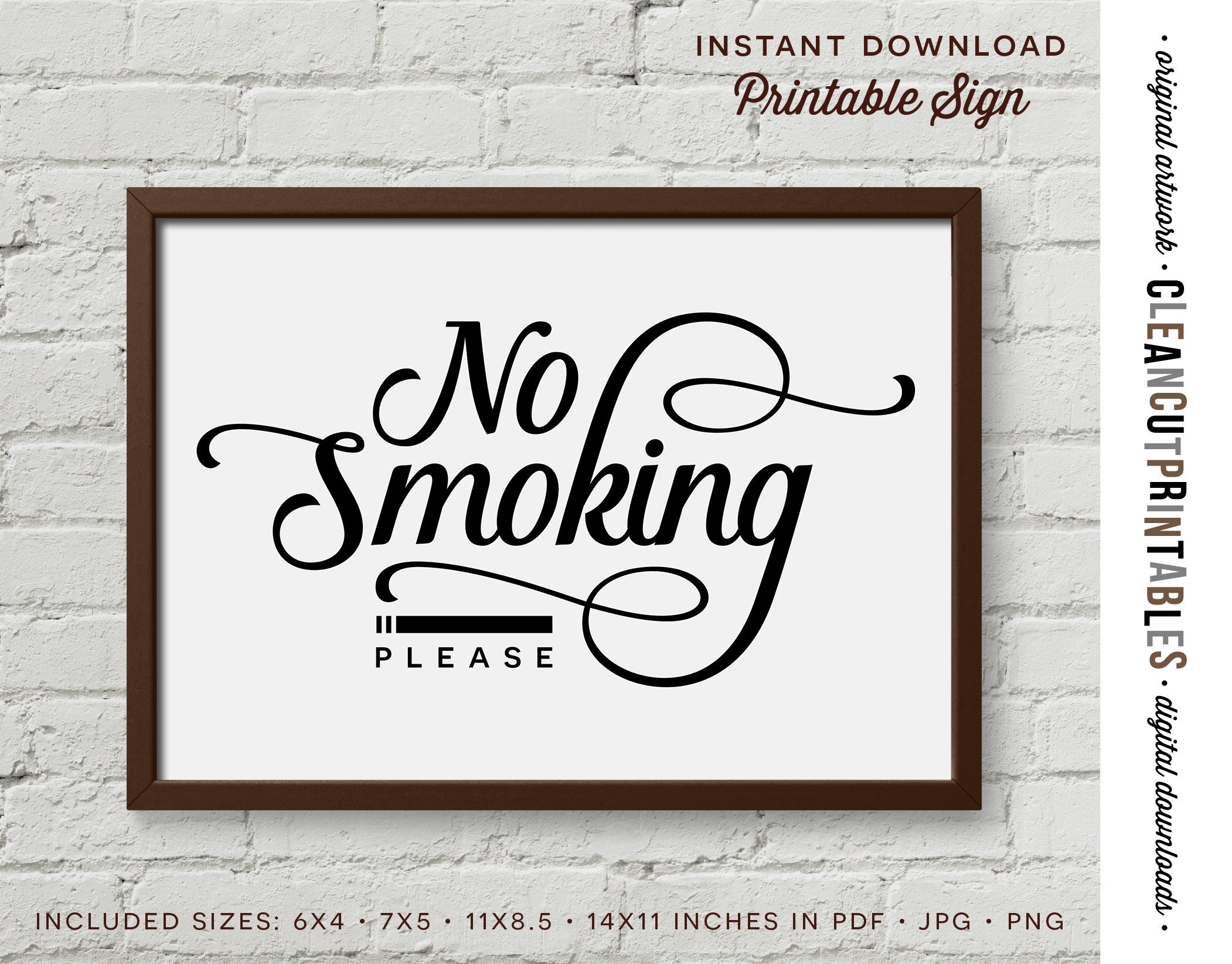 no smoking signs printable