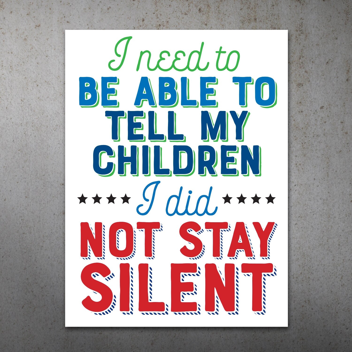 Not Silent PRINTABLE Protest Poster Protest Sign Etsy