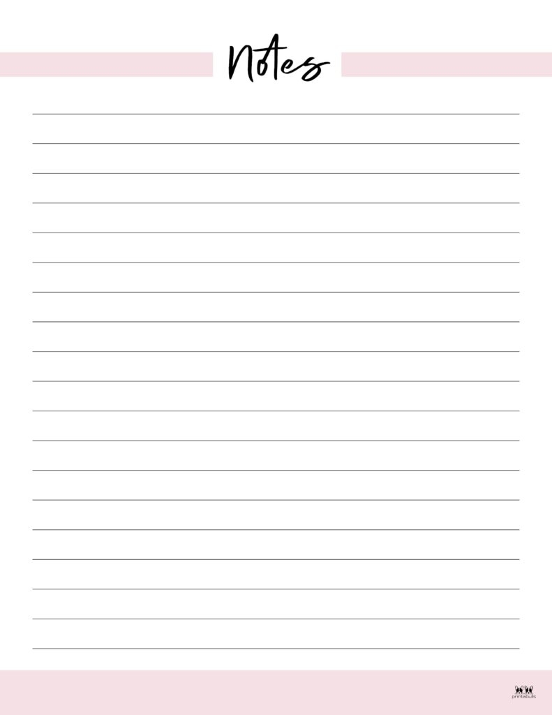 cute printable notes template