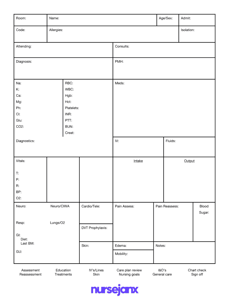 Nurse Report Sheet Notebook Med Surg Nursing Brain Sheet Notebook 75 Patient Report Templates For Nurses CNAs Nursing Notepad