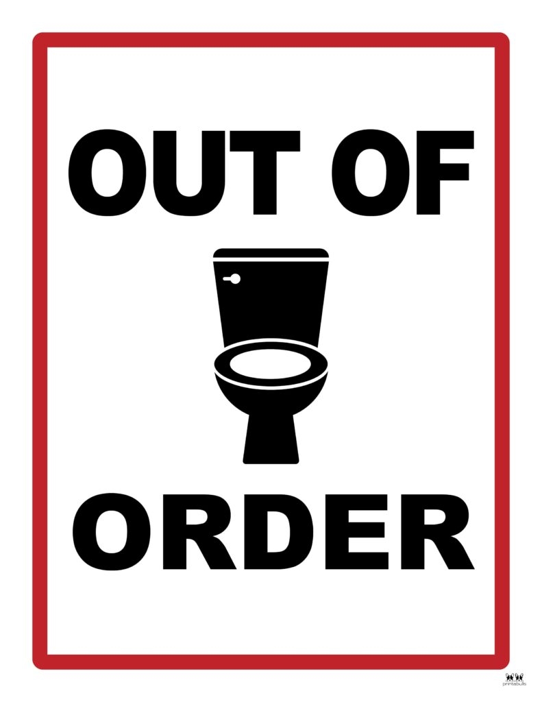 Out Of Order Signs 25 FREE Printable Signs Printabulls
