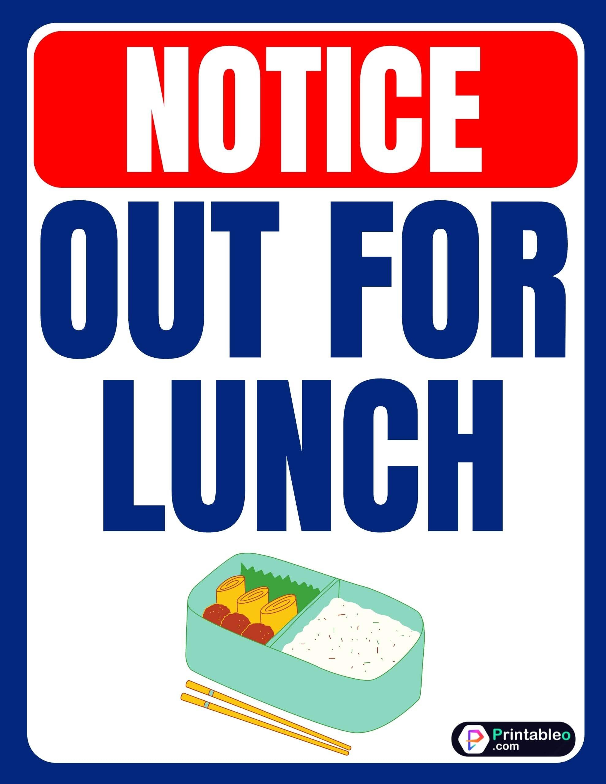 Out To Lunch Sign Printable Printable Party Favors